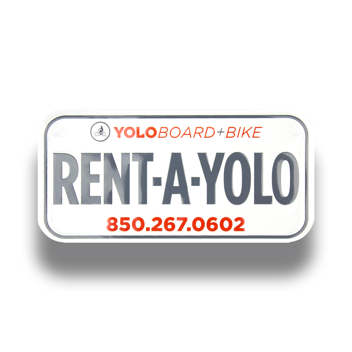 Custom Embossed Bicycle License Plate (3"x6") 5012BP Radar Promotions