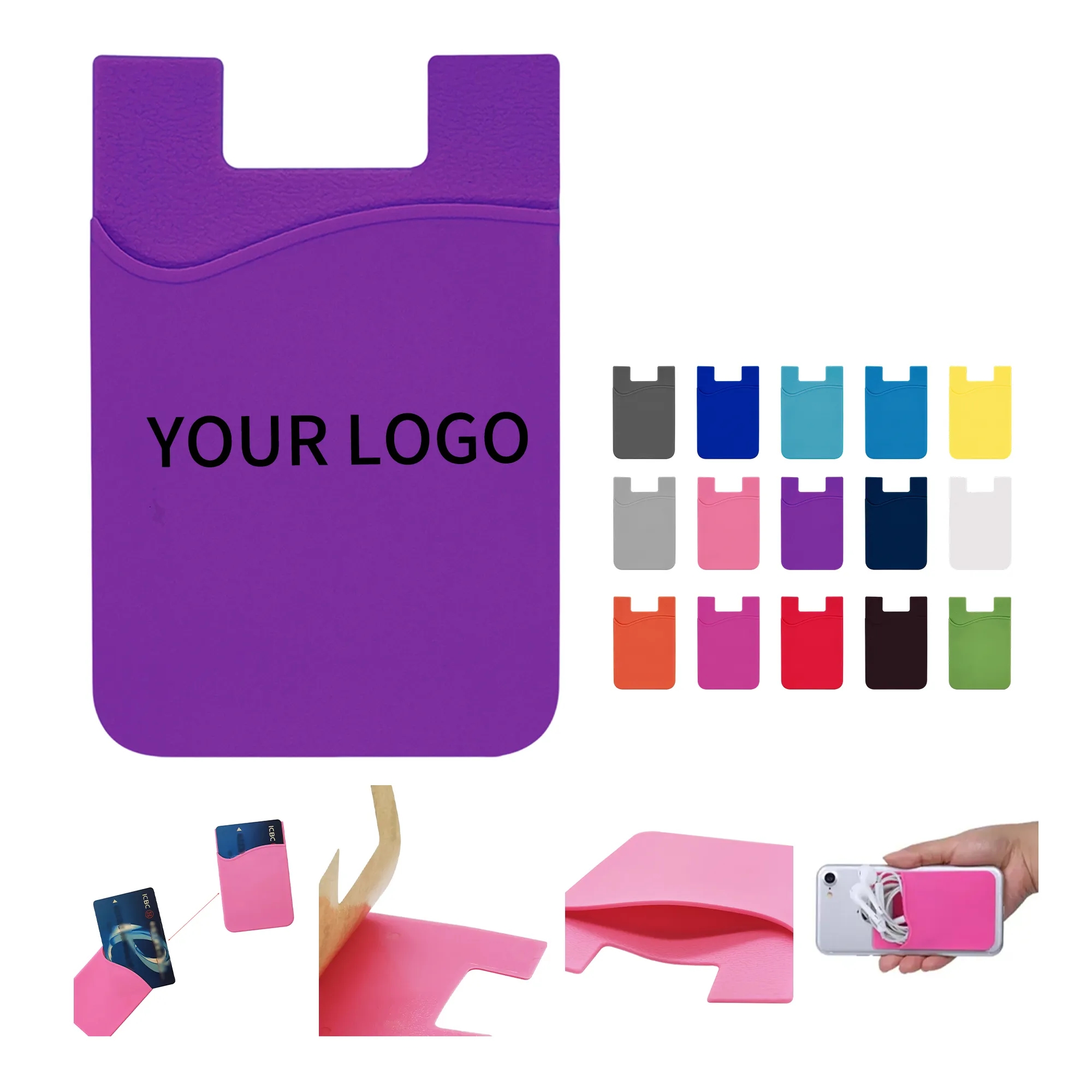 Reusable Silicone Phone Wallet Compact for Travel