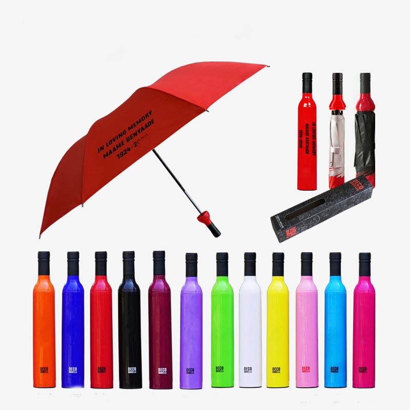 Folding Umbrella /w Wine bottle Case