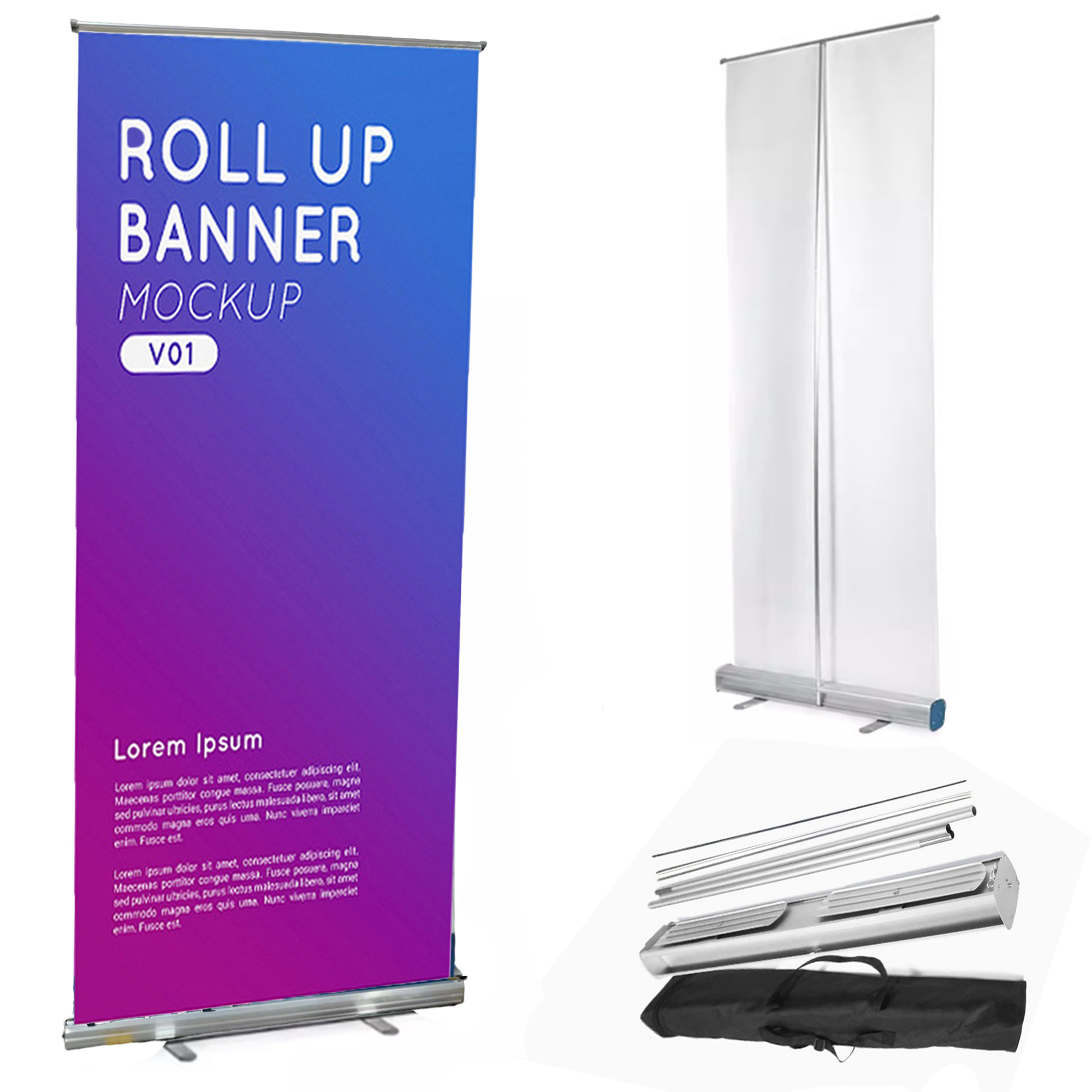 Roll Retractable Banner Stand Displays