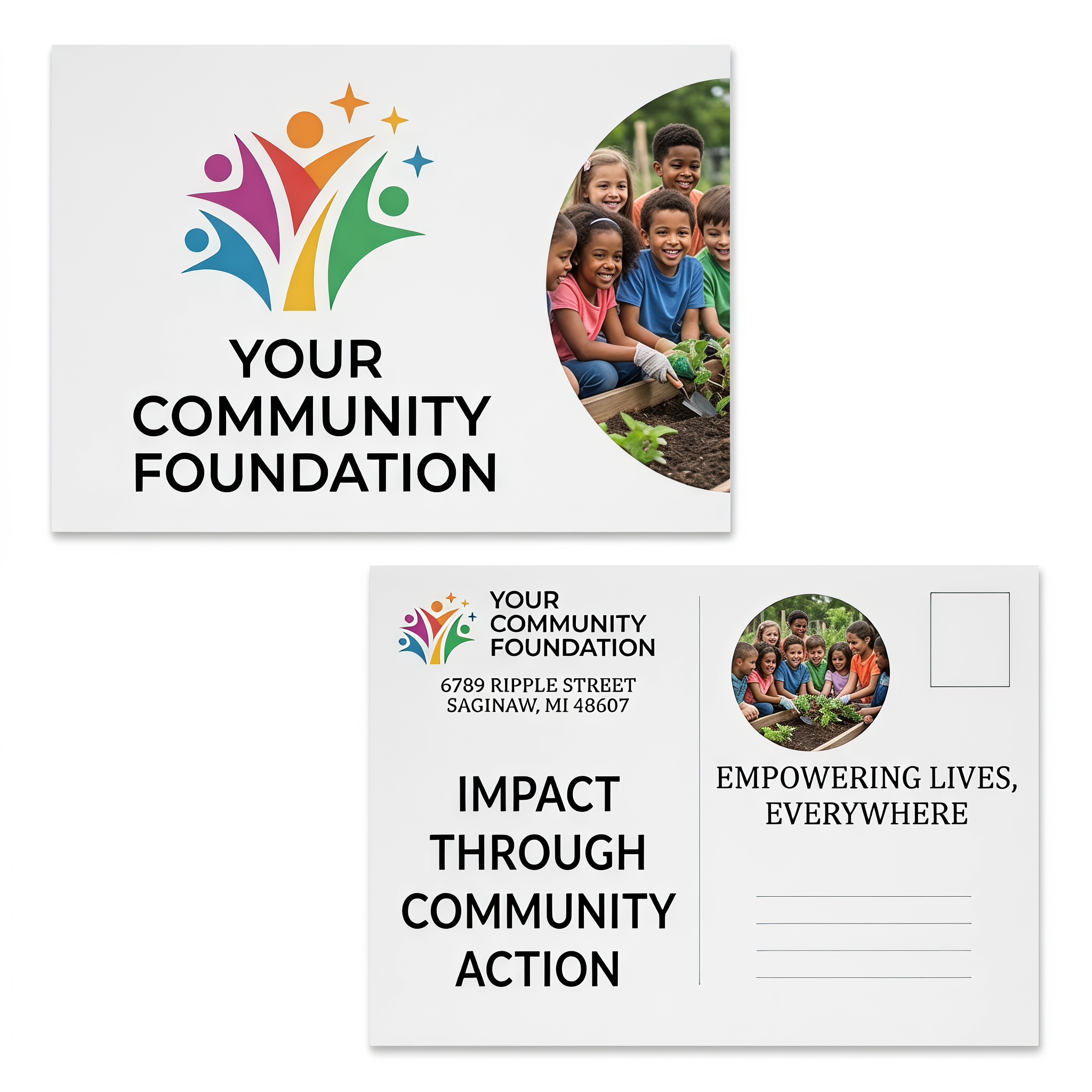12 PT Cardboard Postcard With Uncoated Back