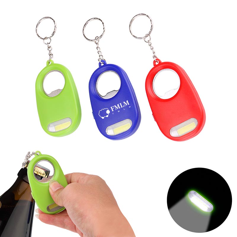 COB Light Keychain with Bottle Opener