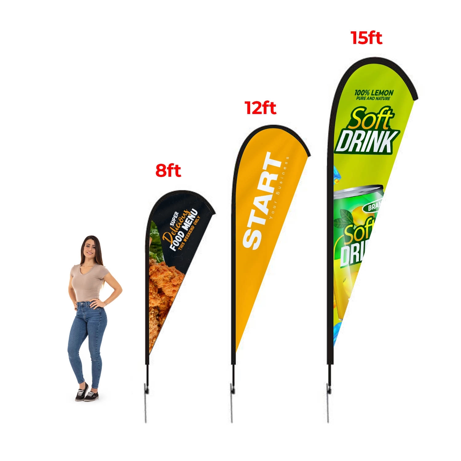 15' Teardrop Flag Replacement