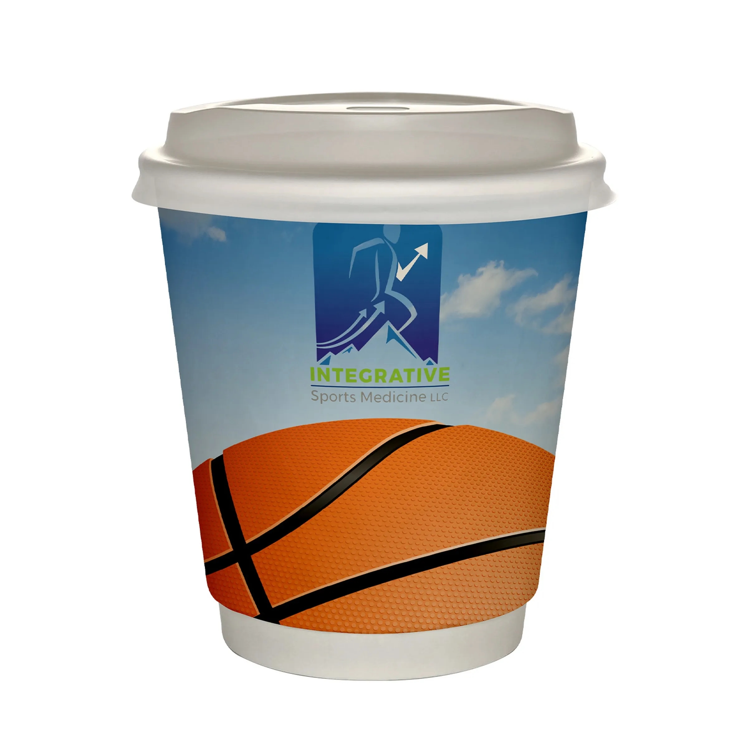 10 oz Full Color Sporty Paper Cup With Lid 2