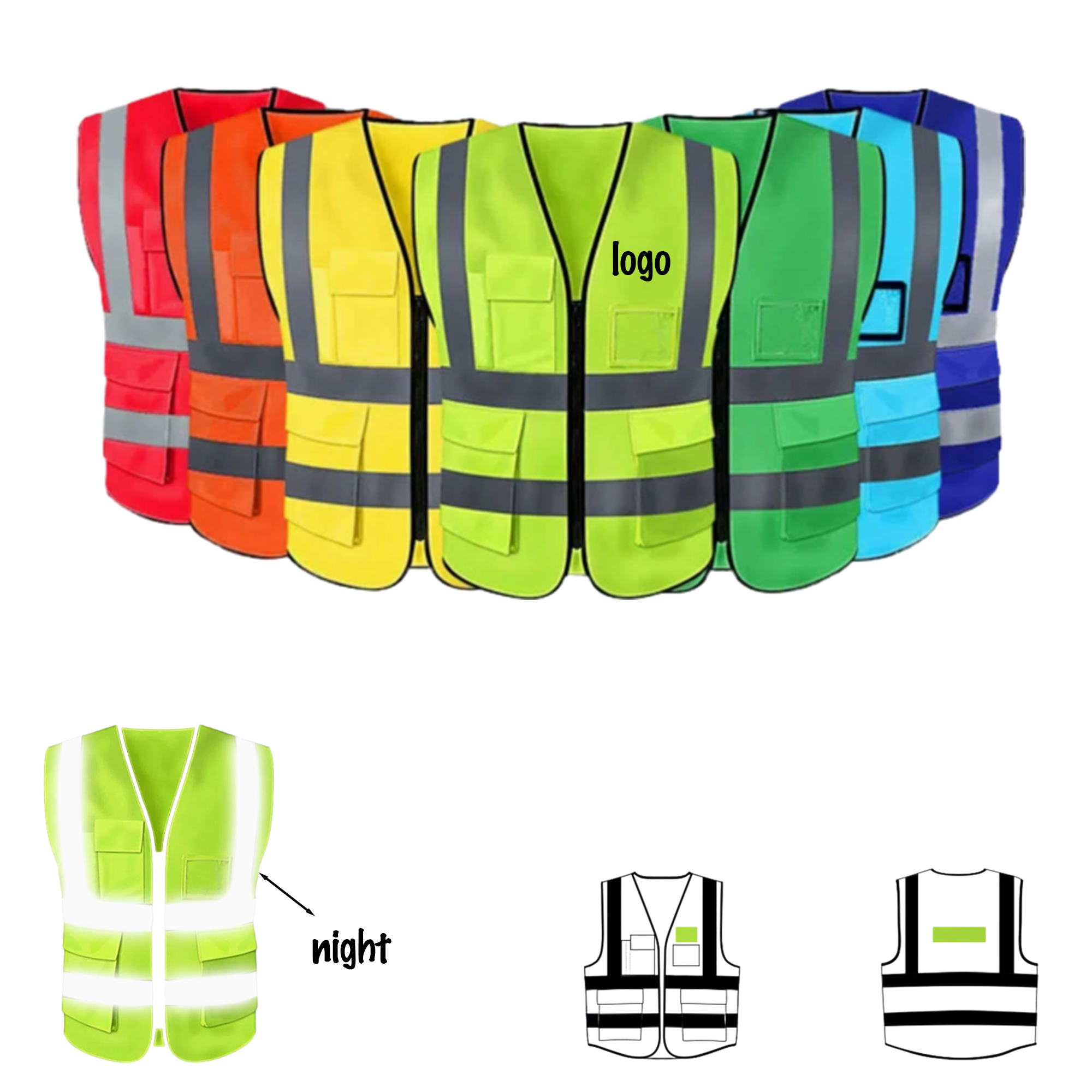 Custom Reflective Vests: Breathable Mesh for Outdoor Safety and Construction 3