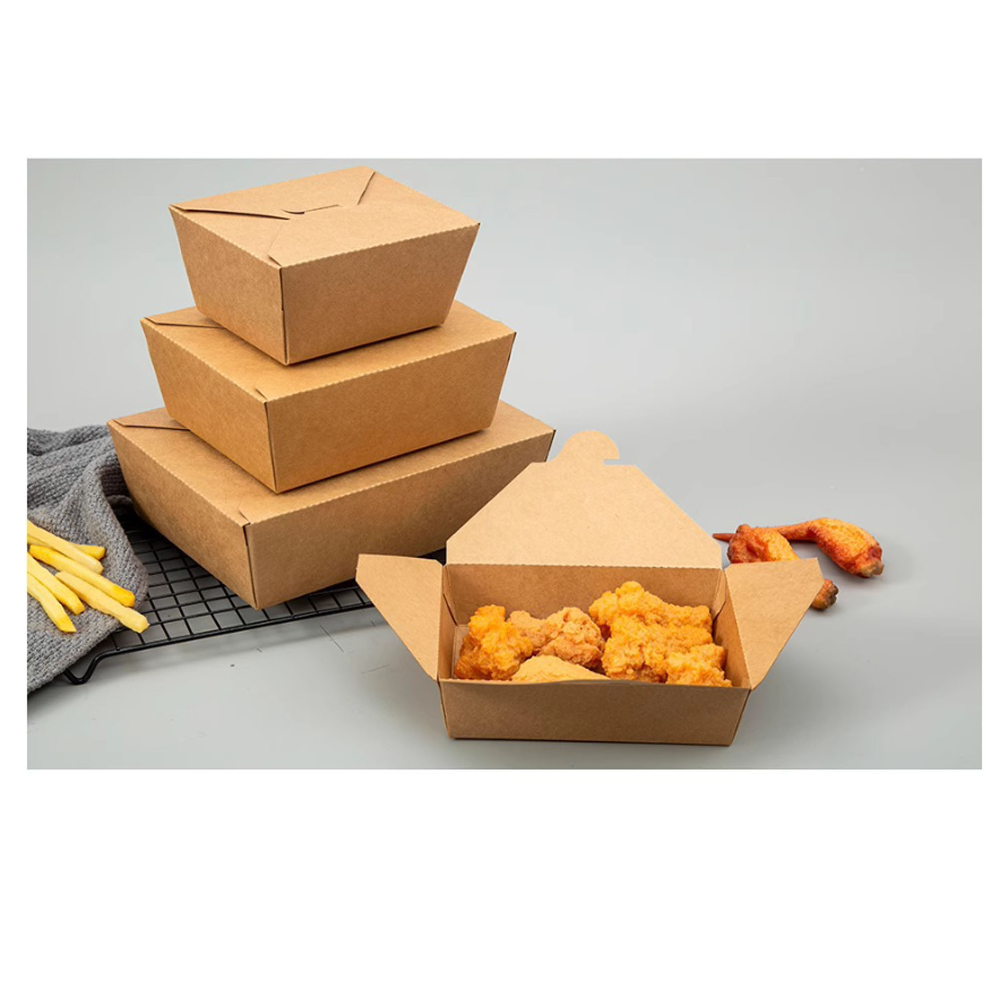 Eco-Friendly Kraft Paper Lunch Box for Sustainable Packaging 7