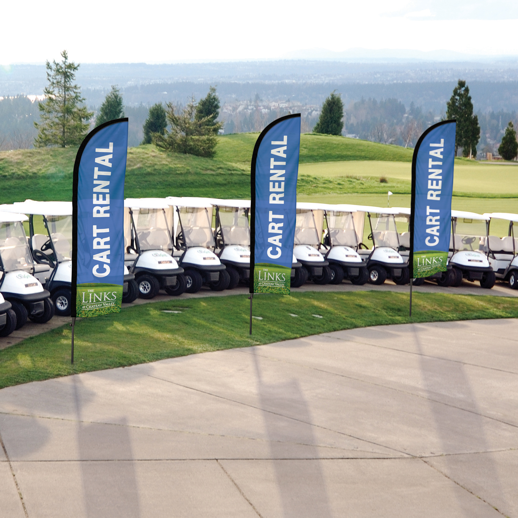 8' Single Reverse Portable Half Drop Banner w/ Hardware Set 32