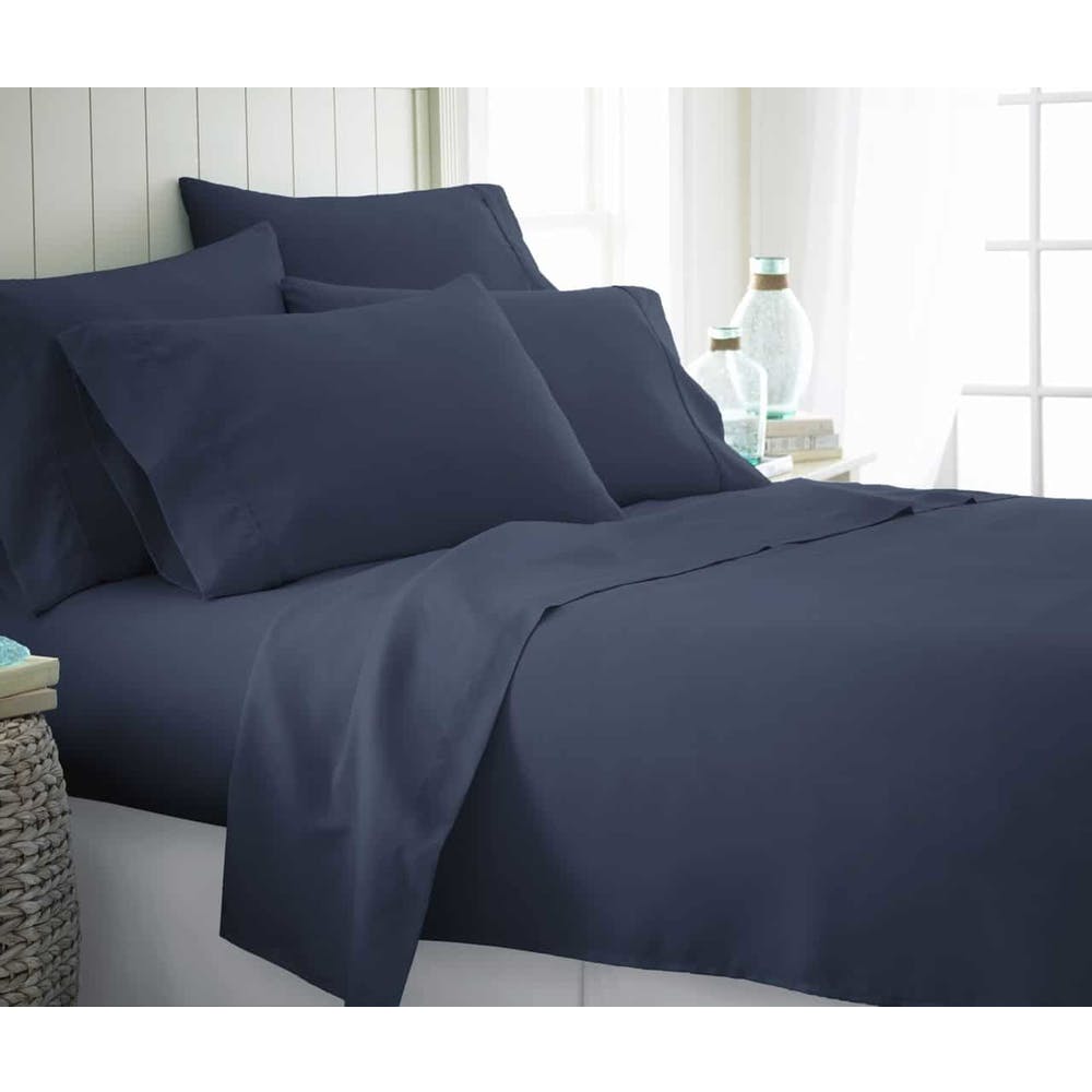 Microfiber Bed Sheets - Navy Twin XL 4 Piece Set 3