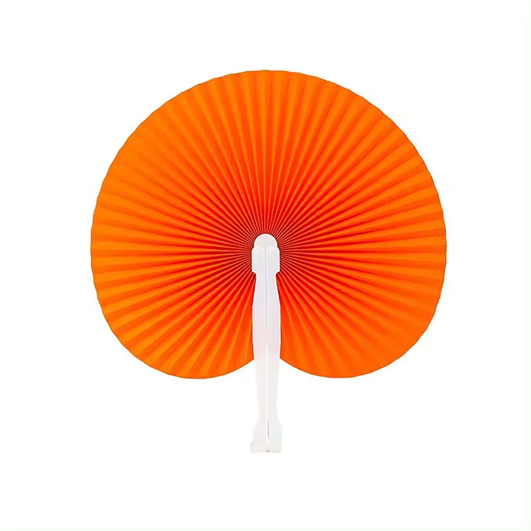 Paper Hand Fans Round Colorful 36