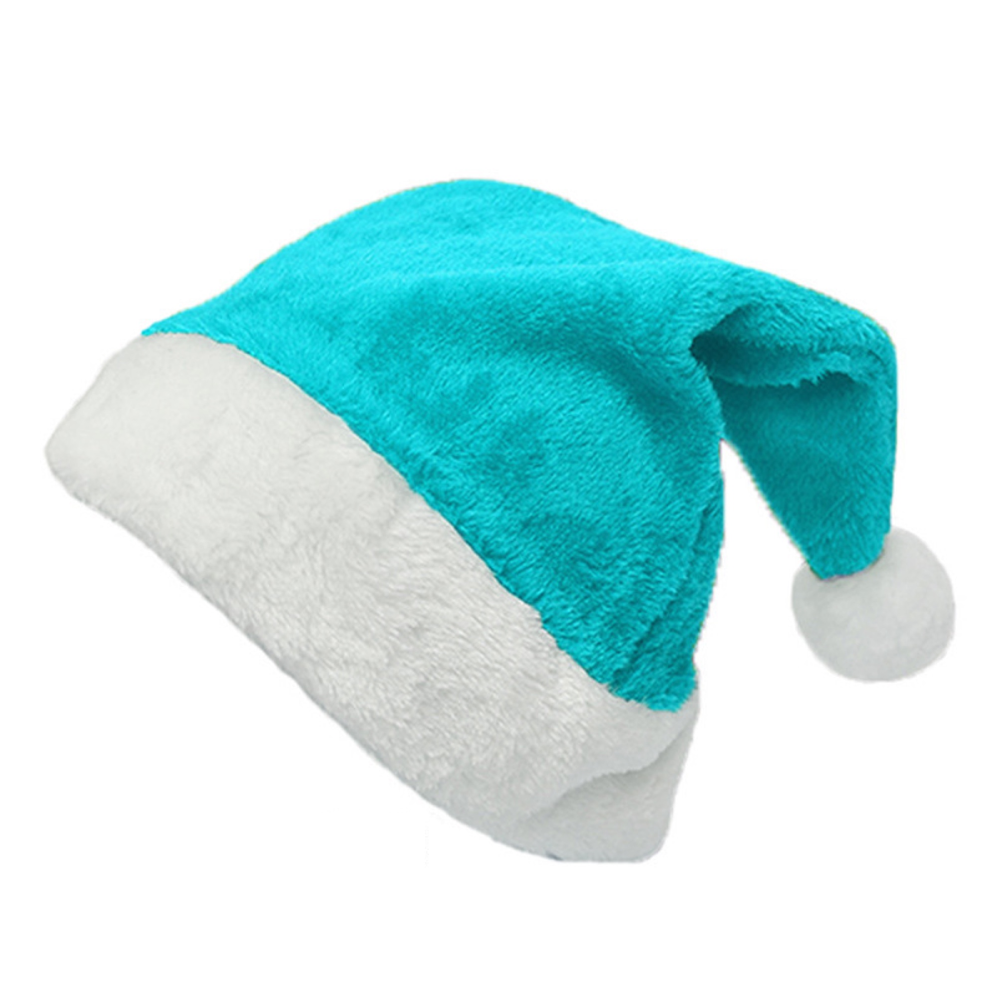Custom Short Plush Christmas Santa Hat for Adults 9