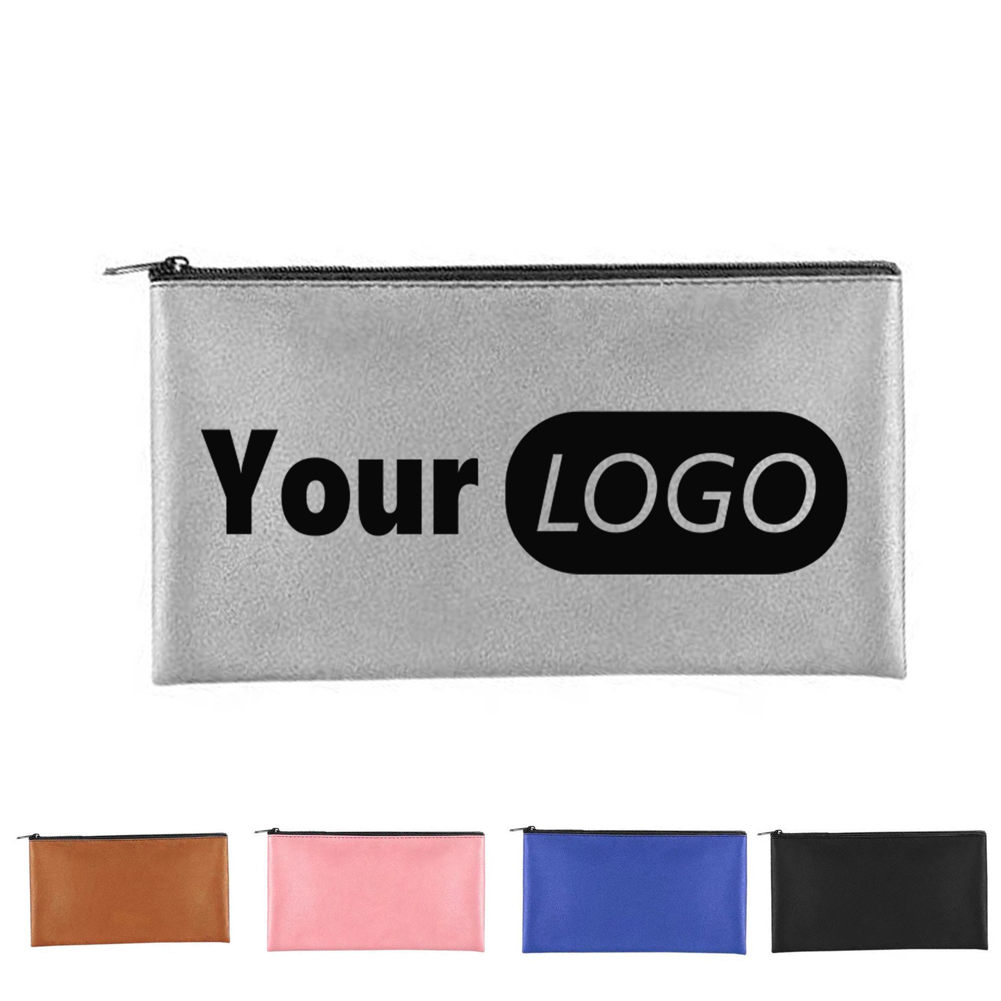 Zipper Storage Pouch Made Of Leather For Daily Business Use 2
