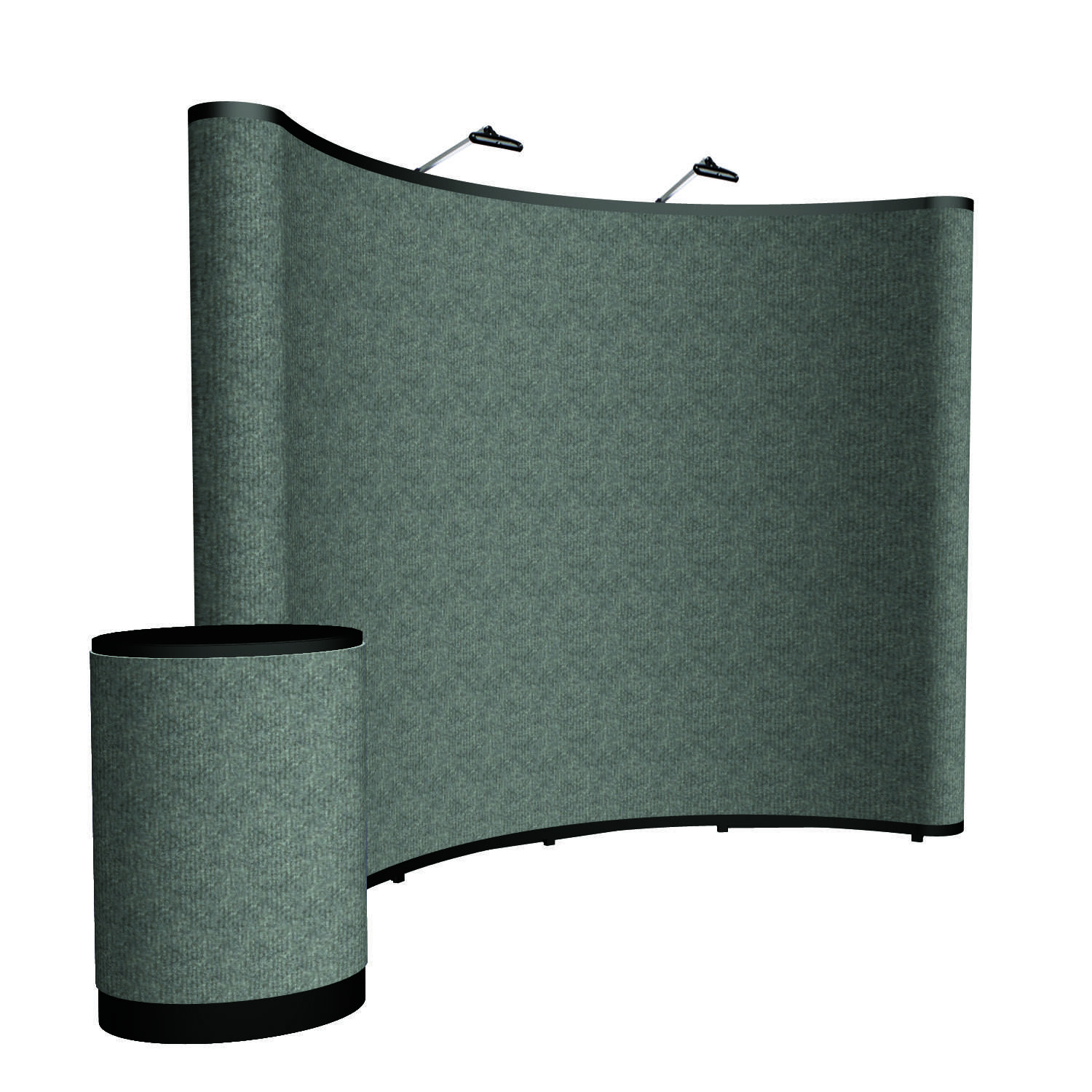 10' Curved Show 'N Rise Floor Display Kit (Fabric) 20