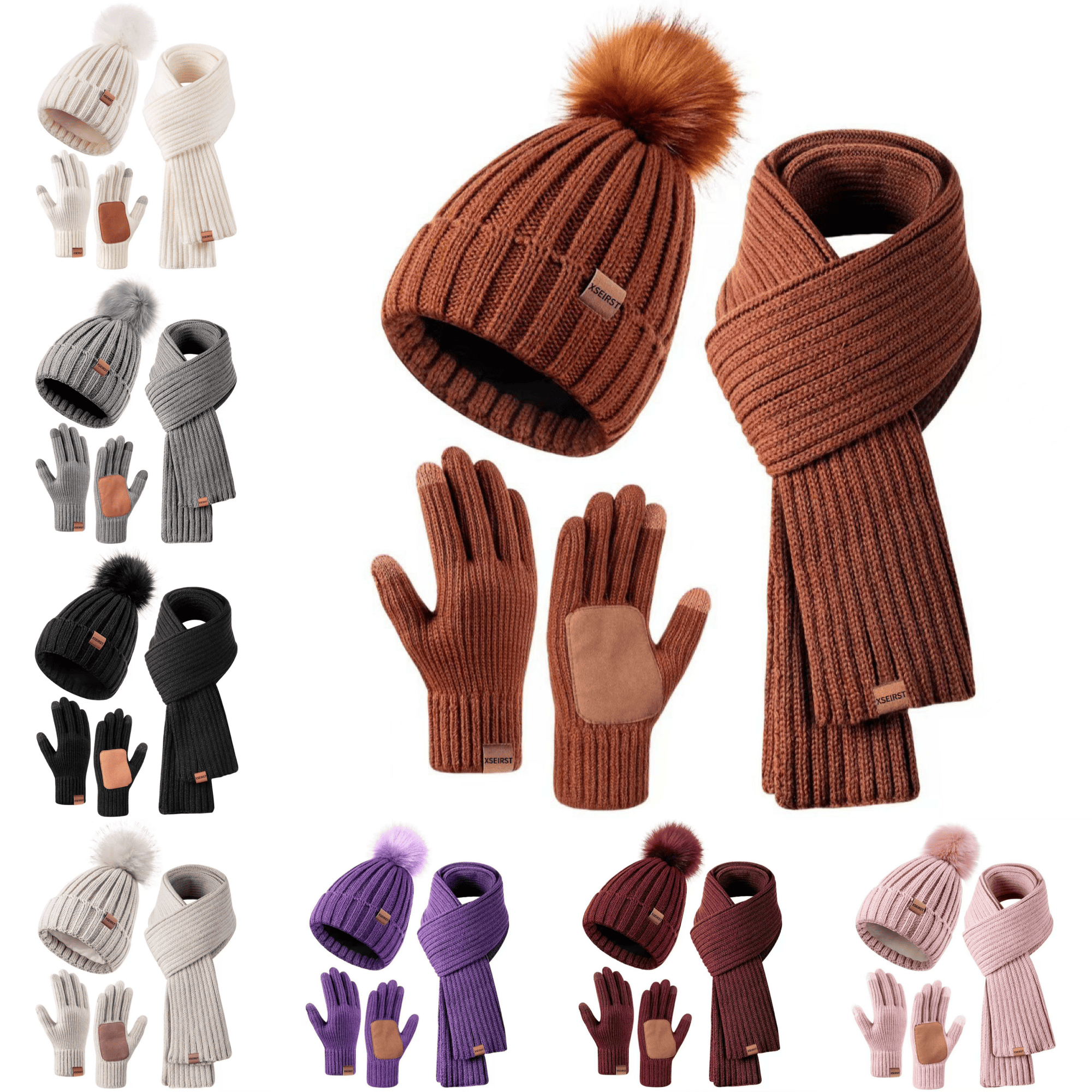 Unisex Touch Screen Cozy Winter Knitted Set 5