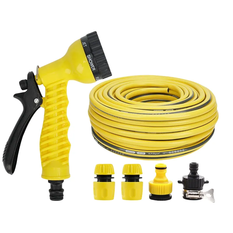 Water Spray Gun With Hose Pipe And Fittings Set 12