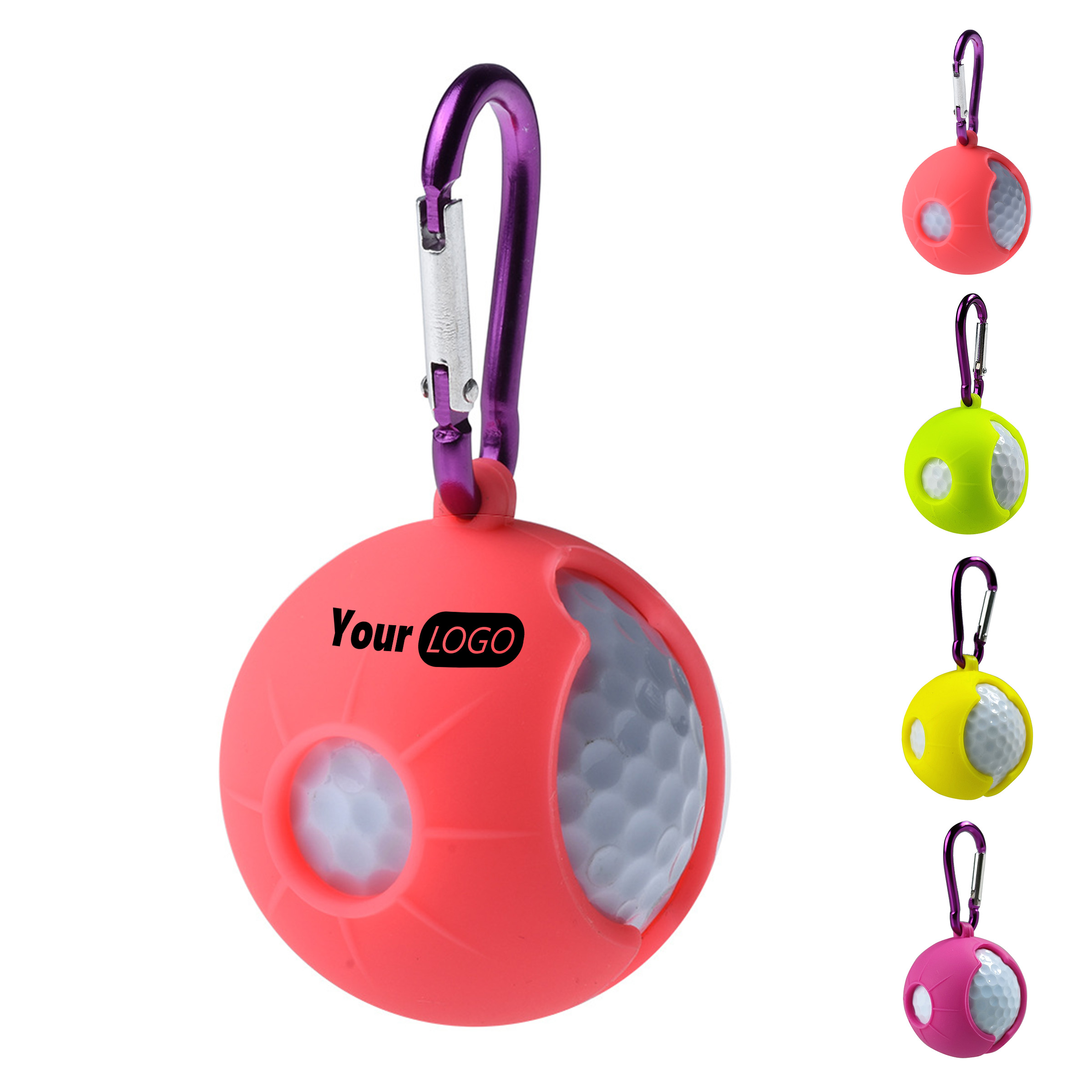 Silicone Golf Ball Holder with Carabiner 8
