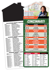 Magna-Card House Shape Magnet Football Schedules (3.5x9)