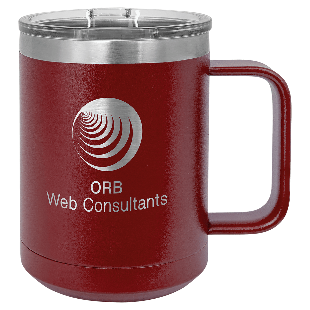 Polar Camel 15 oz. Maroon Vacuum Insulated Mug with Slider Lid 3