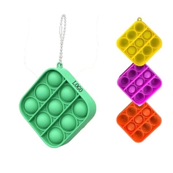 Square Push Pop Bubble Toy Keychain
