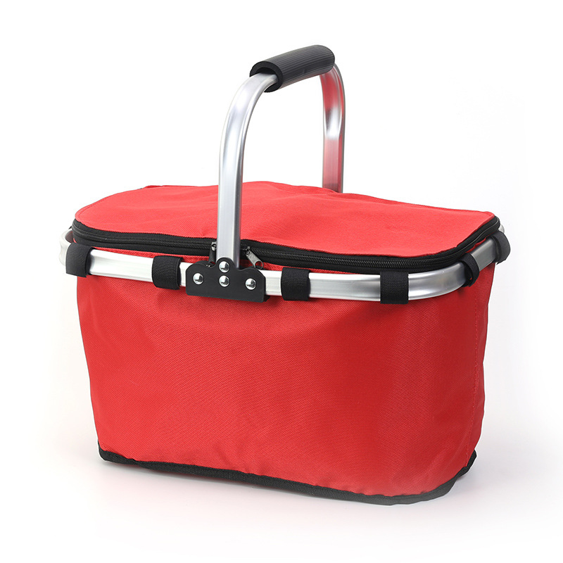 Oxford Picnic Basket Foldable Insulated Tote 8