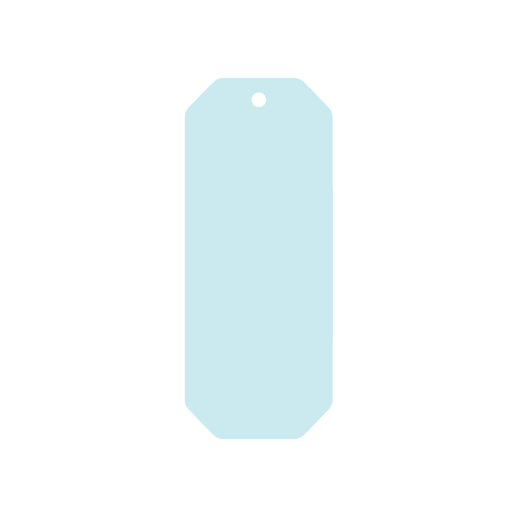 Promo Tag Card Stock 12 pt 01 - 15 sq in White (Stock Shape #) Digital Print 34