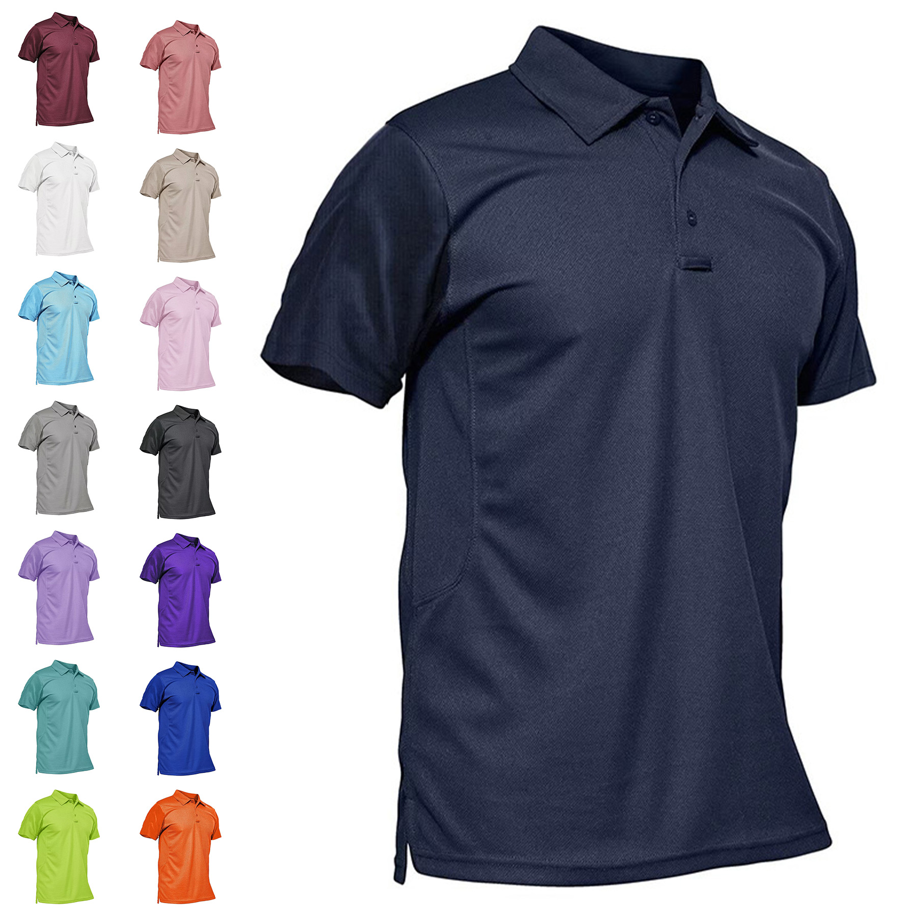 Men's Polo Shirt Quick Dry Performance Short 2