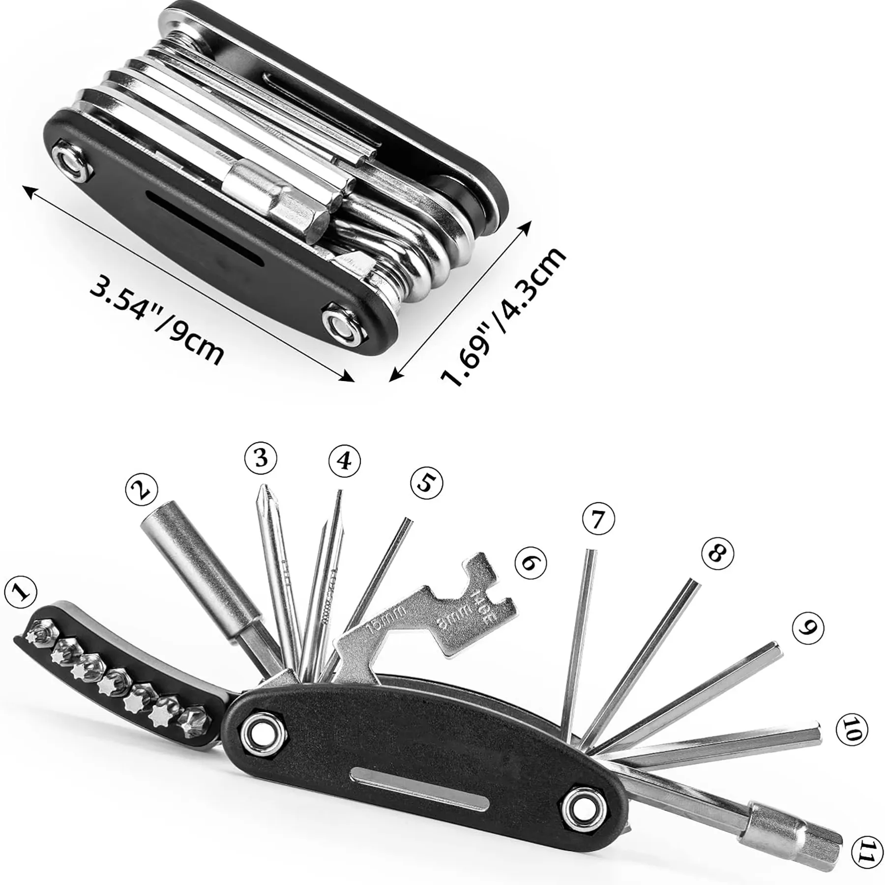 16 in 1 Multifunctional Bicycle Tool Set 8