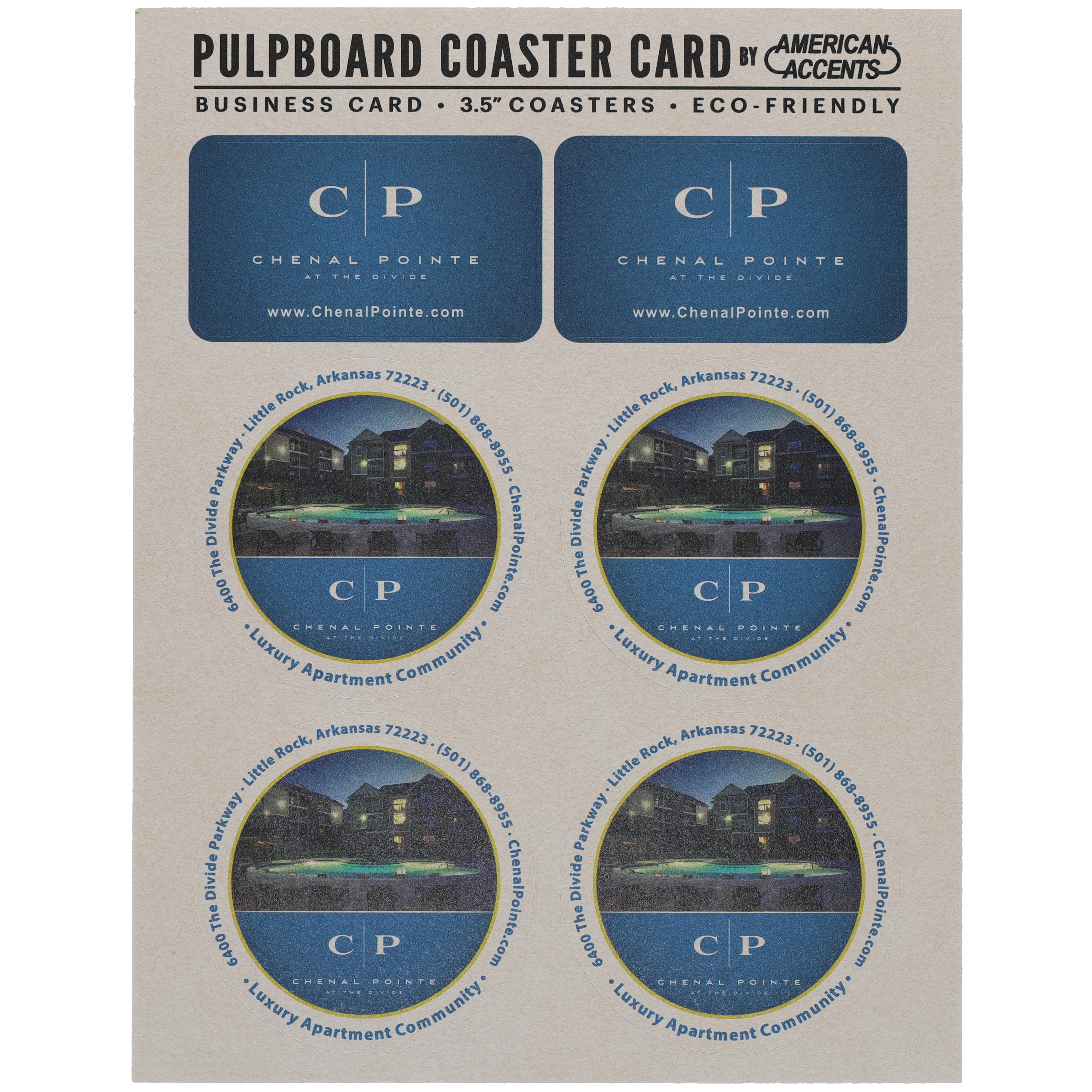 Coaster Card Pulpboard 35 pt Full Size Card 8.500" x 11.000" Digital Print 4