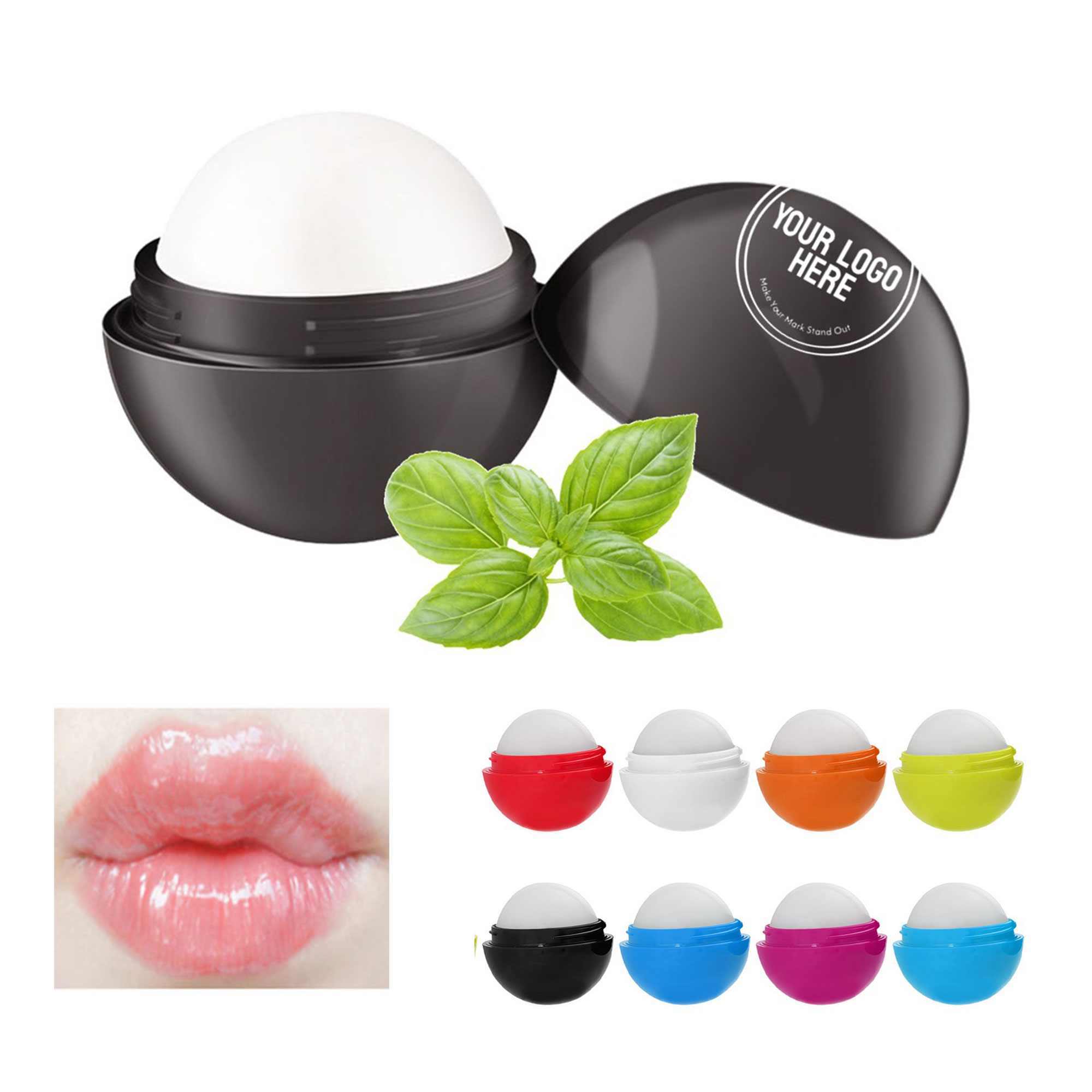 Round Vanilla flavor Lip Balm Ball