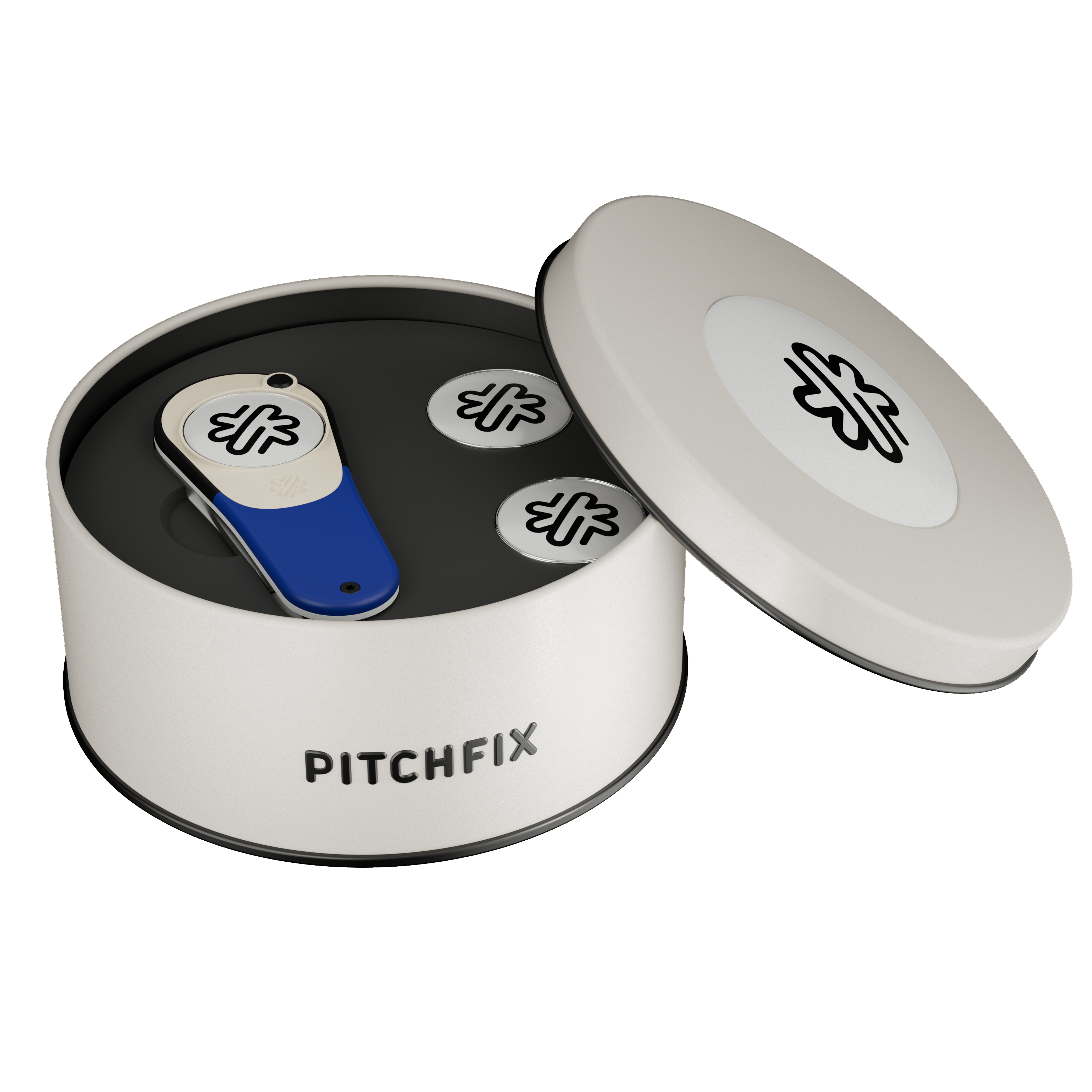 Pitchfix XL Golf Divot Tool in Round Tin 17