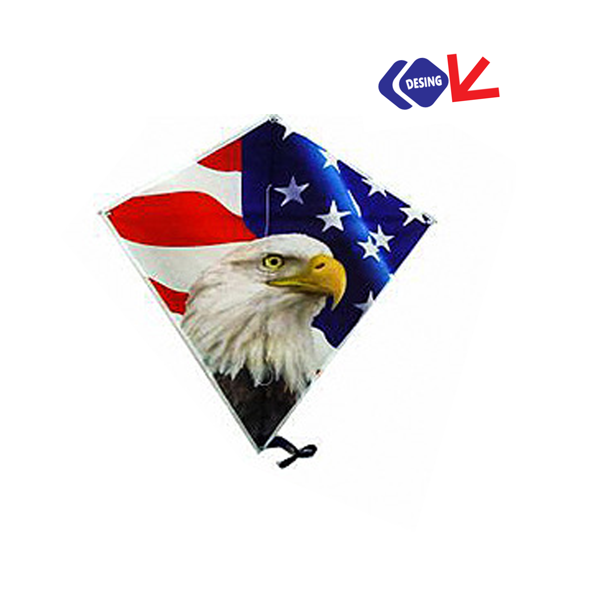 Full Color Polyester Diamond Kite With Long Tail for Outdoor Games 2