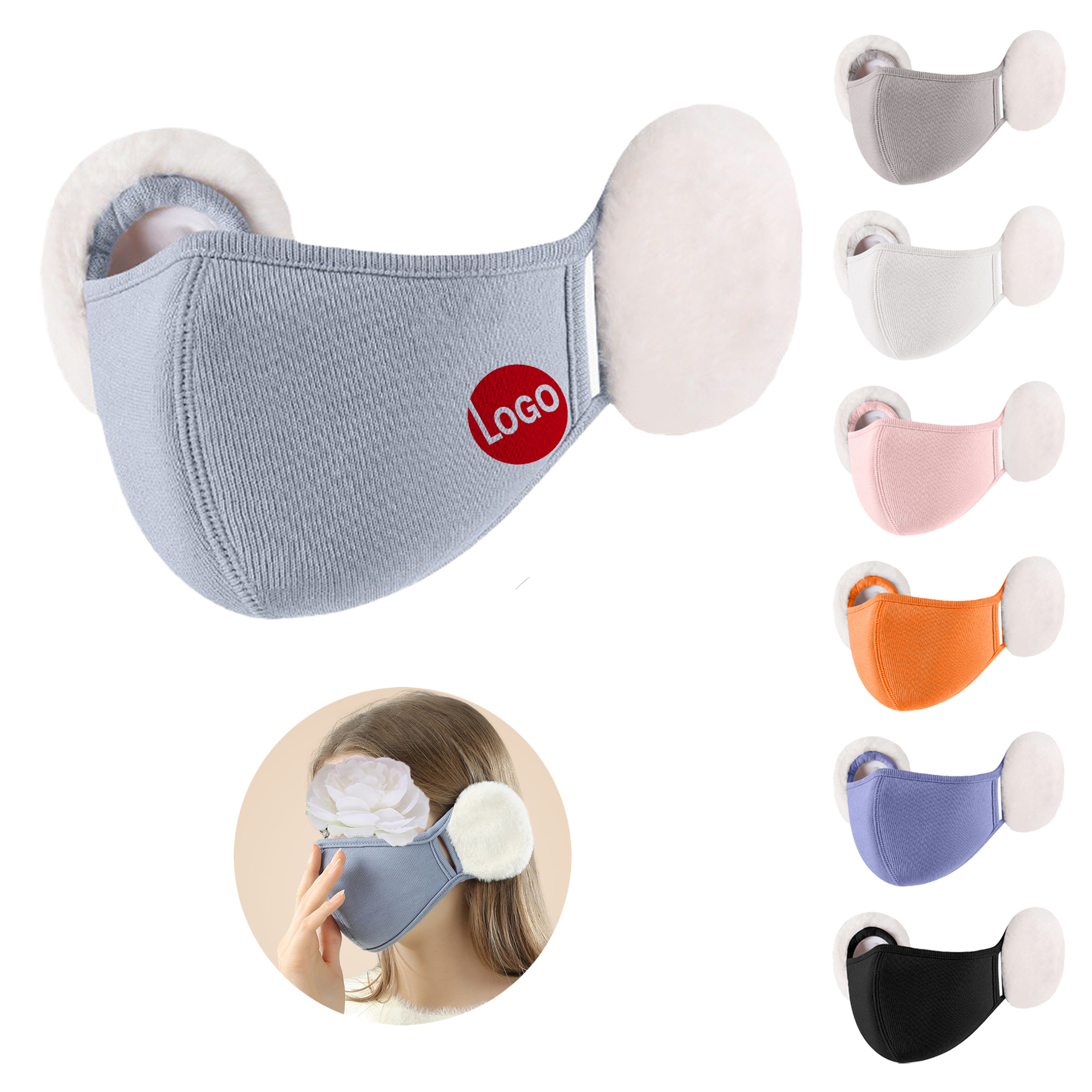 Fleece-Lined Cotton Mask with Windproof Ear Covers 8