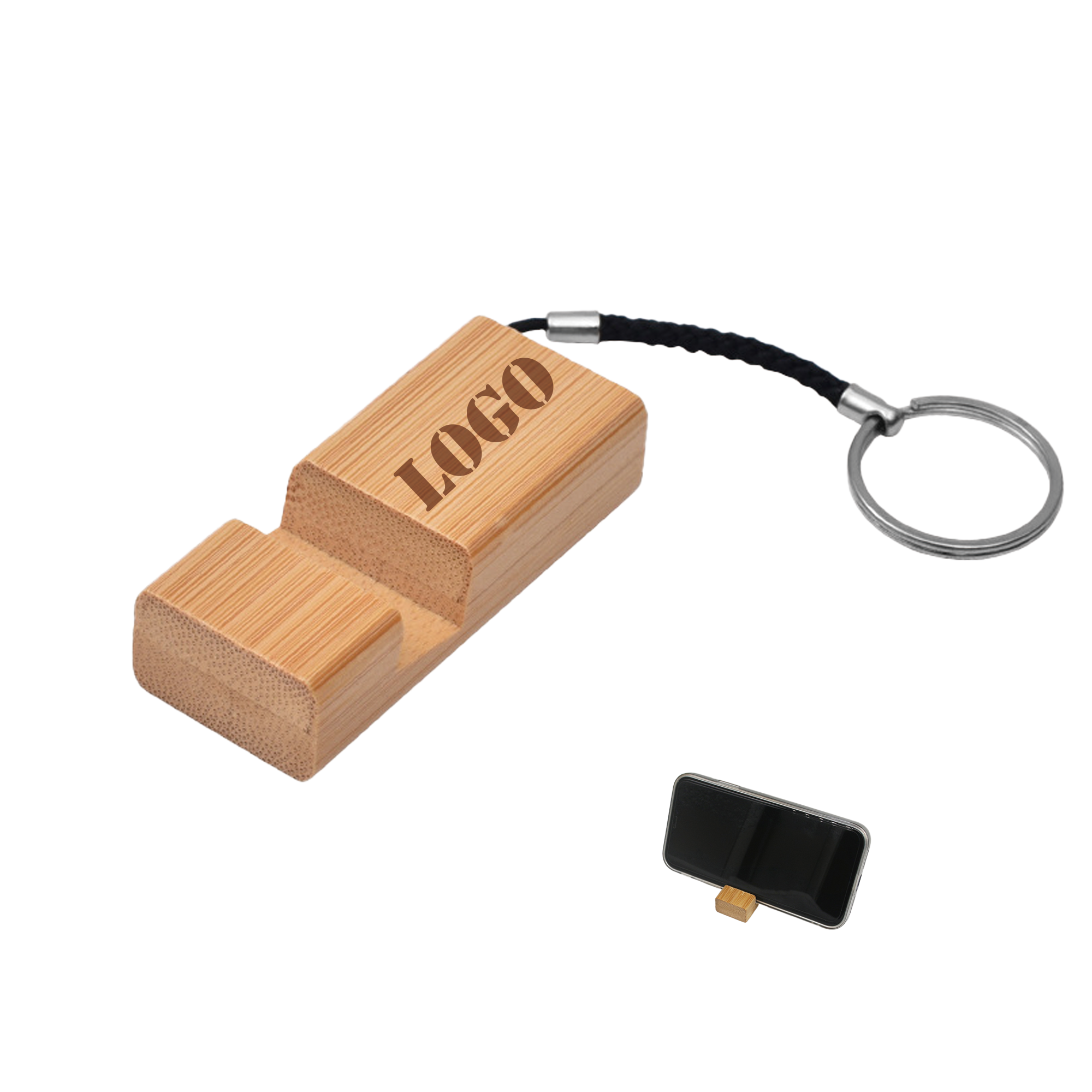 Unique Wooden Keychain Business Gifts Customized Logo 4