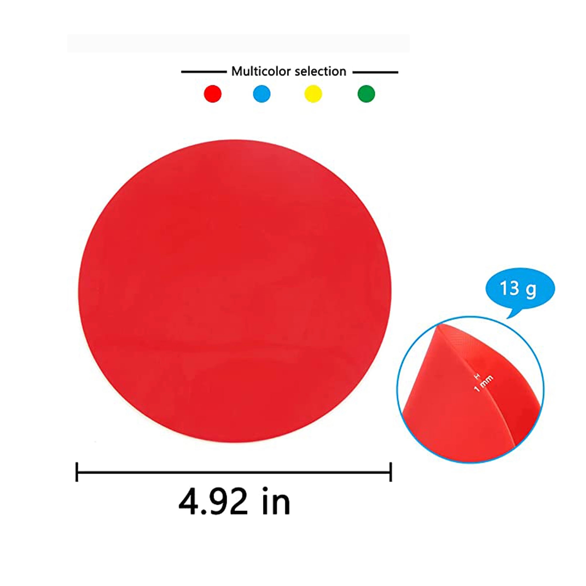 Silicone Round Kitchen Coaster Jar Opener 12