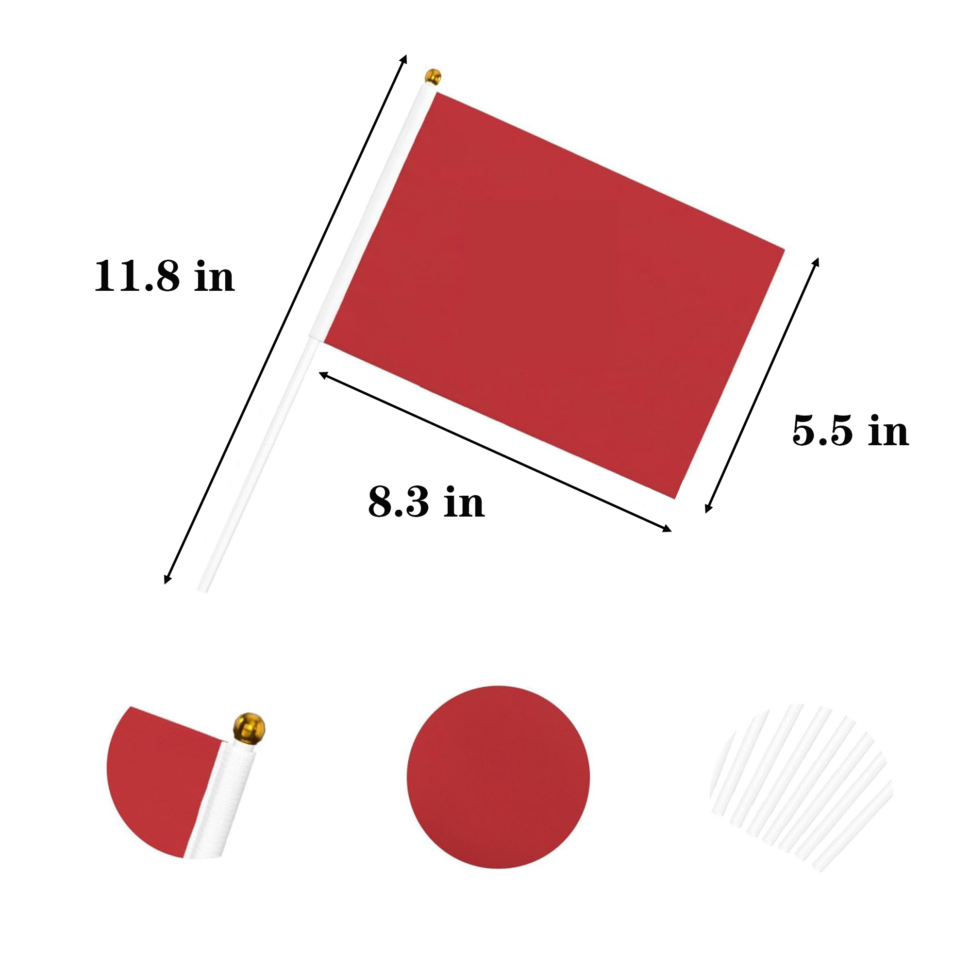 Mini Hand-waved Flag With Plastic Pole 5