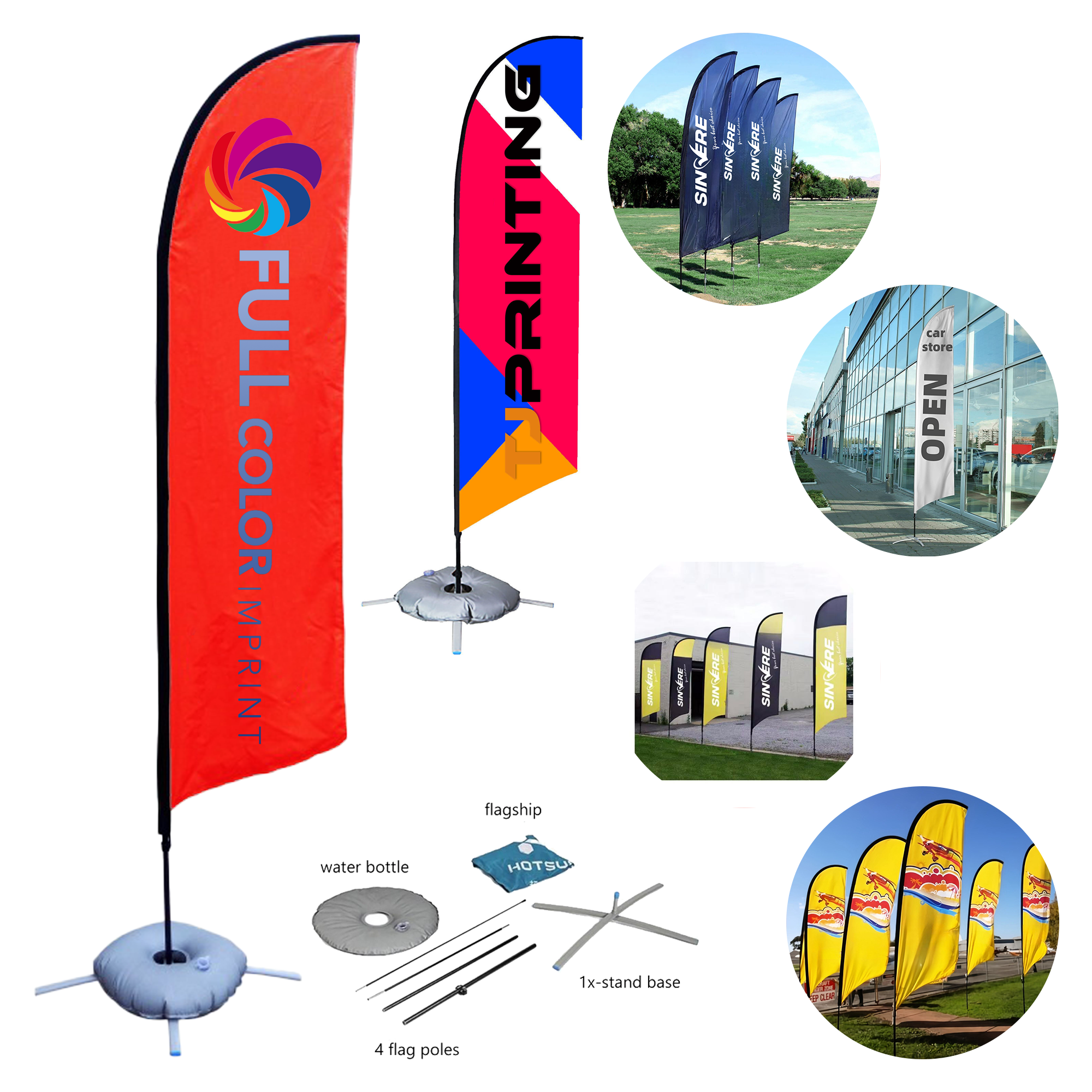 MOQ 5pcs Promotional Polyester Flag