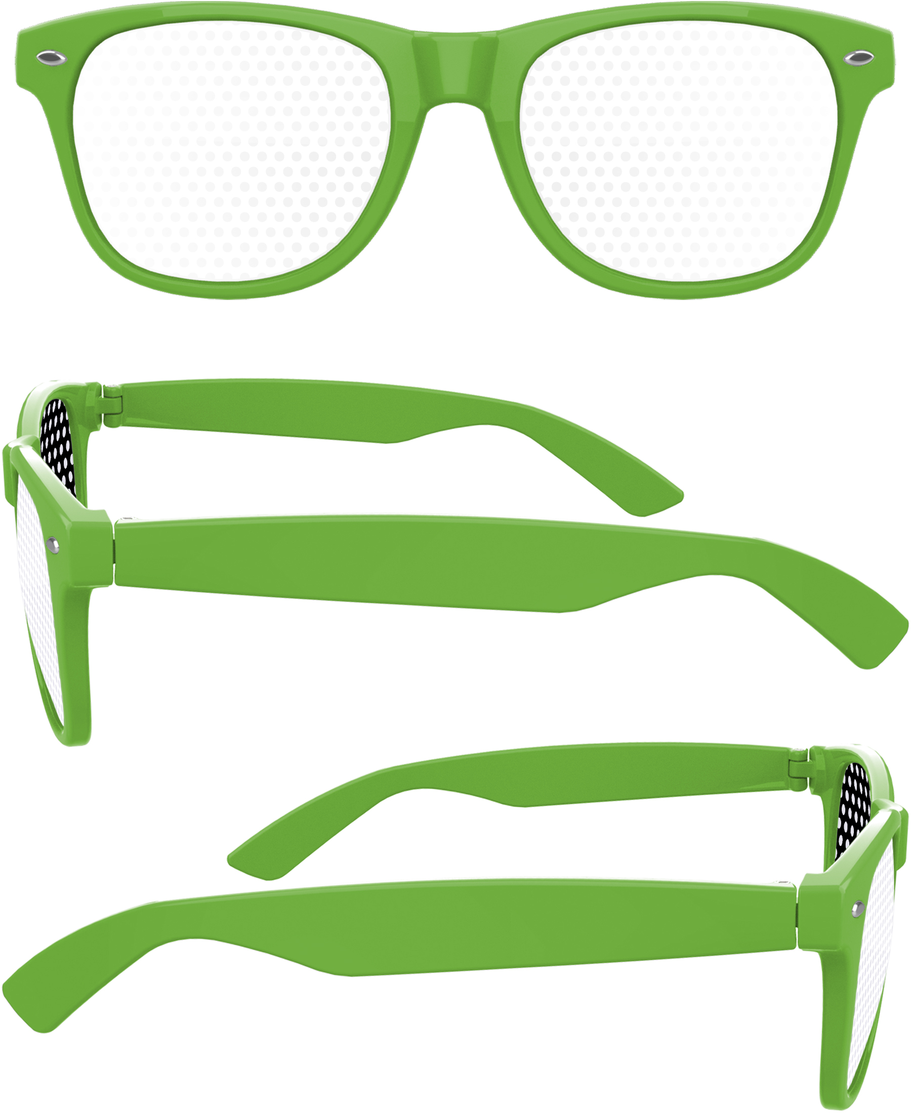 Retro Pinhole Sunglasses w/ 1-Color Temple Imprint 61
