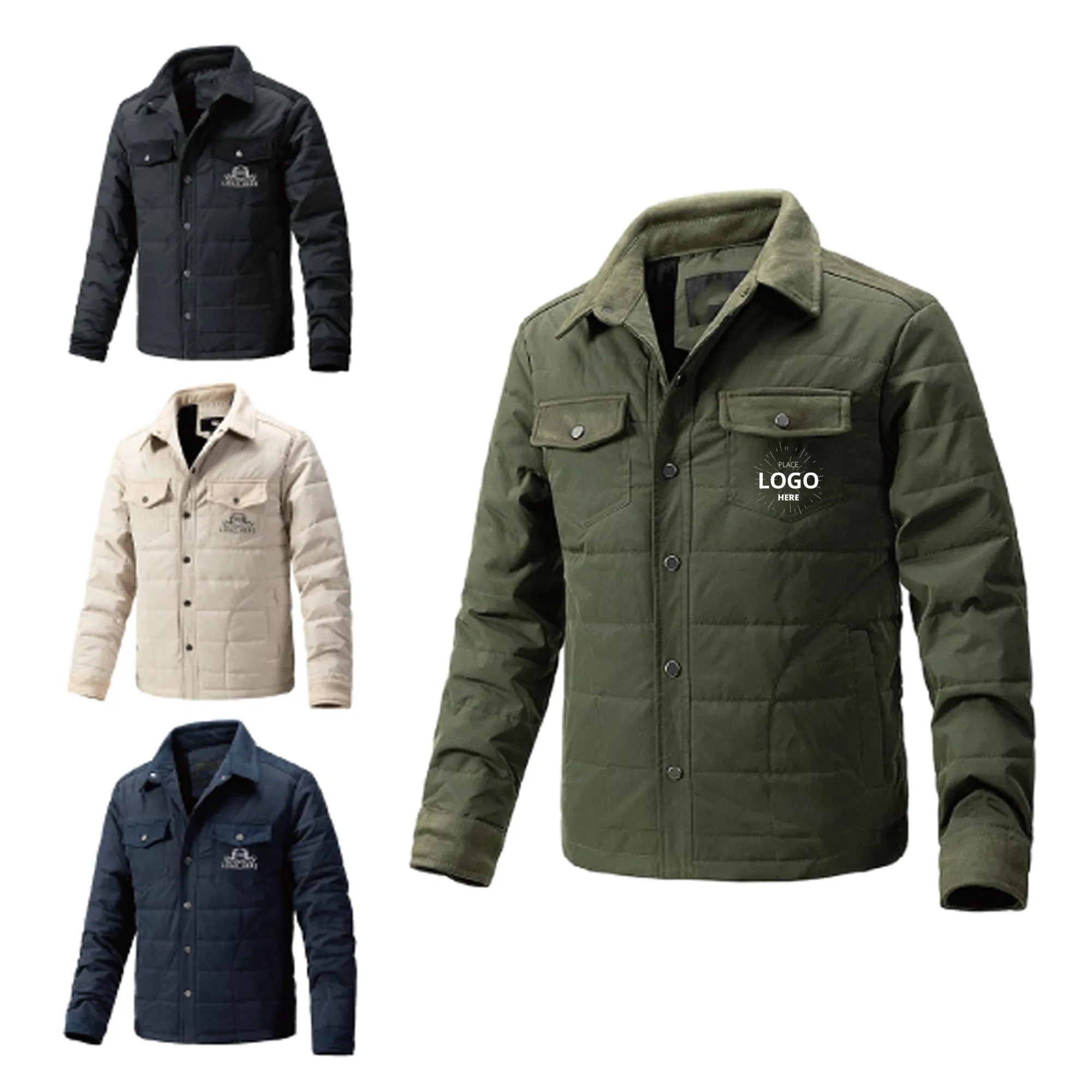 Man Solid Lapel Neck Jacket