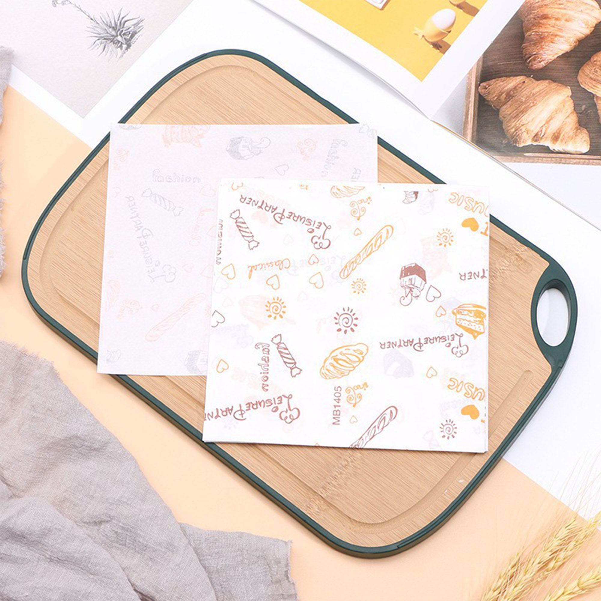 10 inches Custom Food Wrap Paper MOQ 100 PCS 10