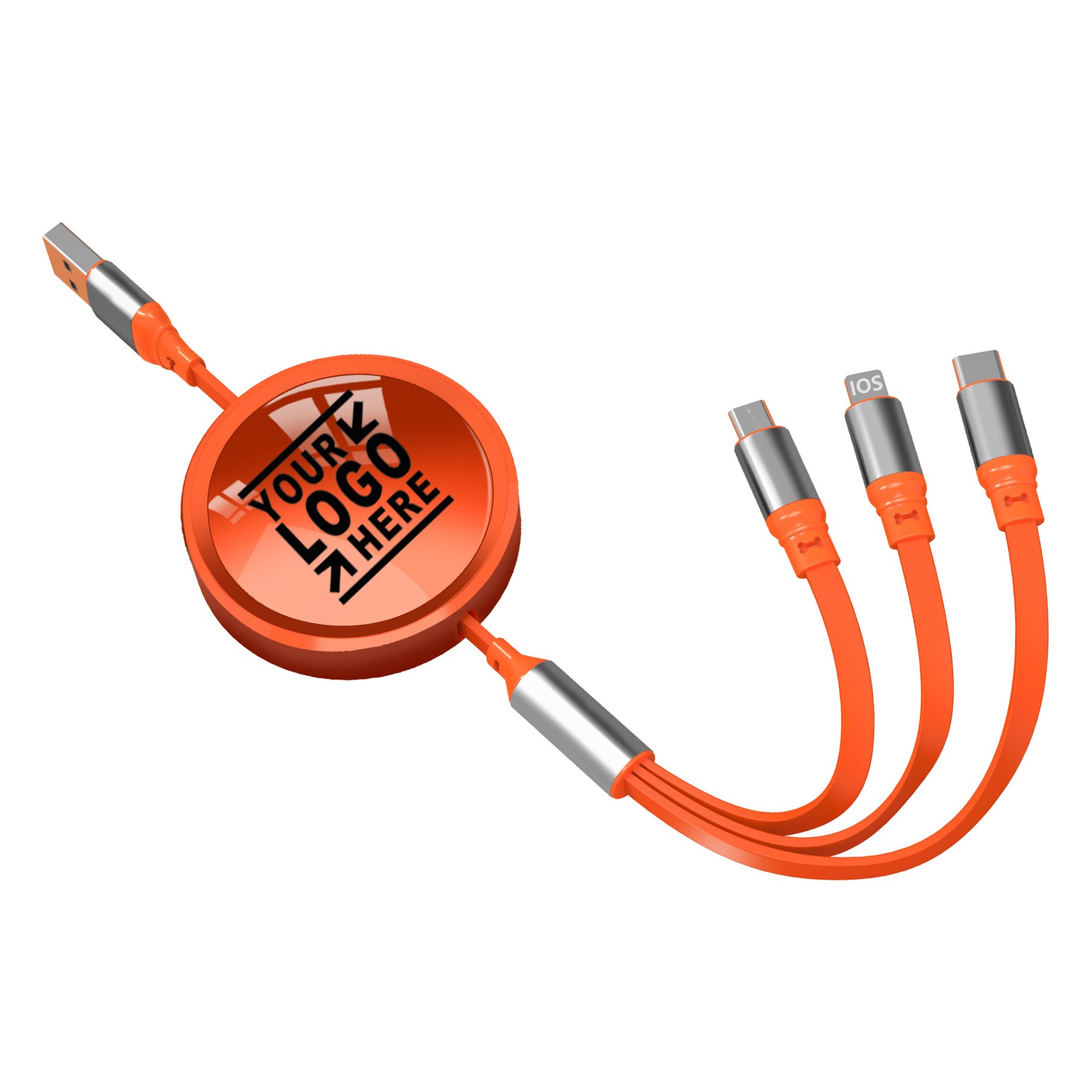 Retractable 3" 1 Charge Cable