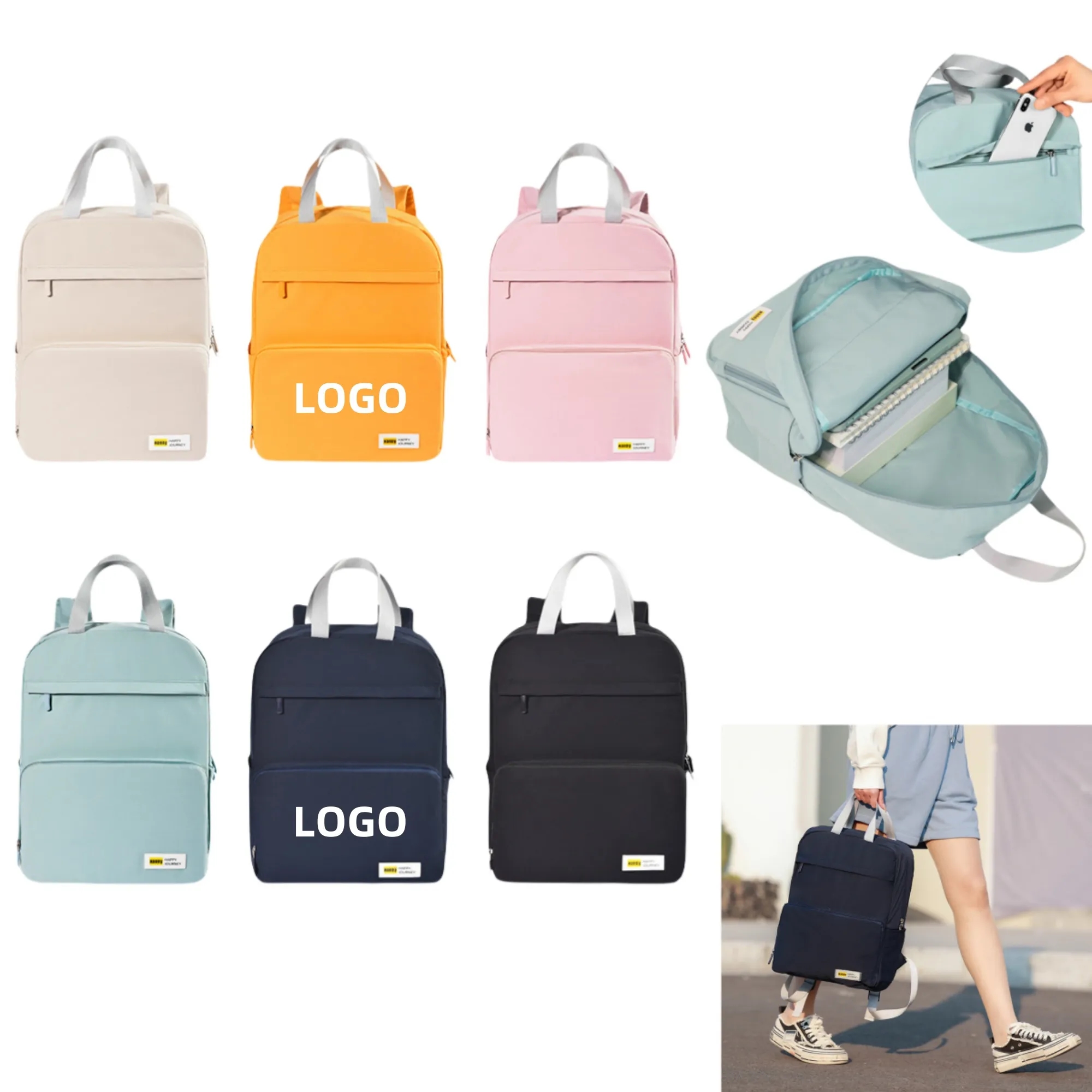 Full Color Lightweight Foldable Travel Backpack
