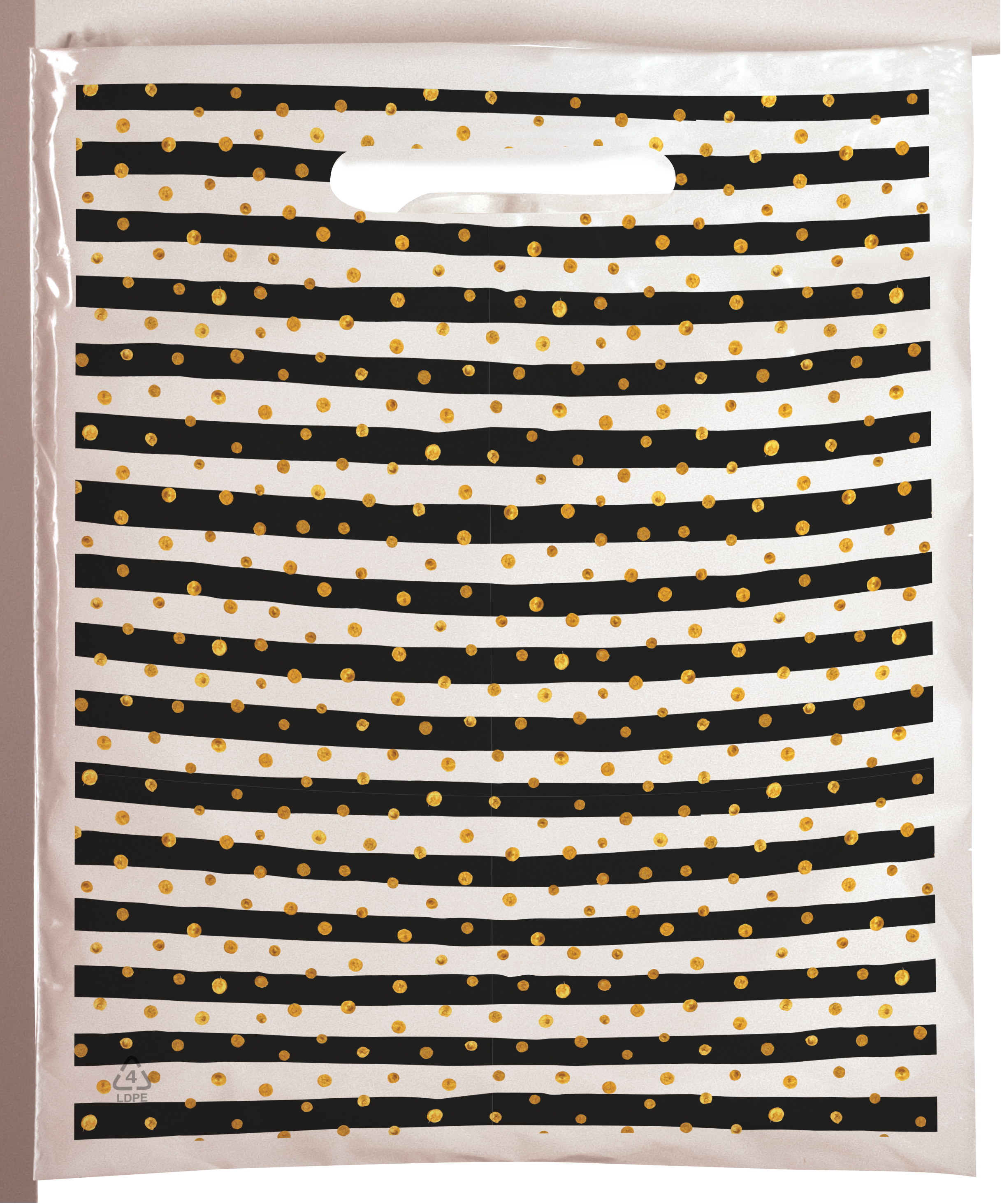 Stripes and Dots Predesigned Plastic Bag (6" x 9") 3