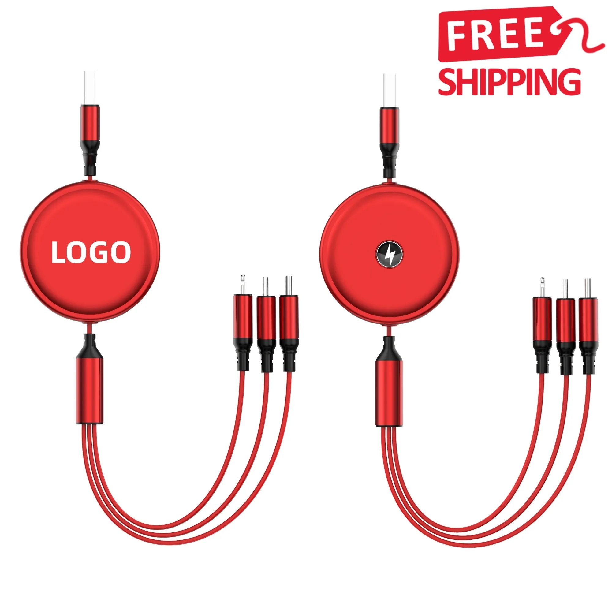 3 In 1 Retractable USB Charging Cable