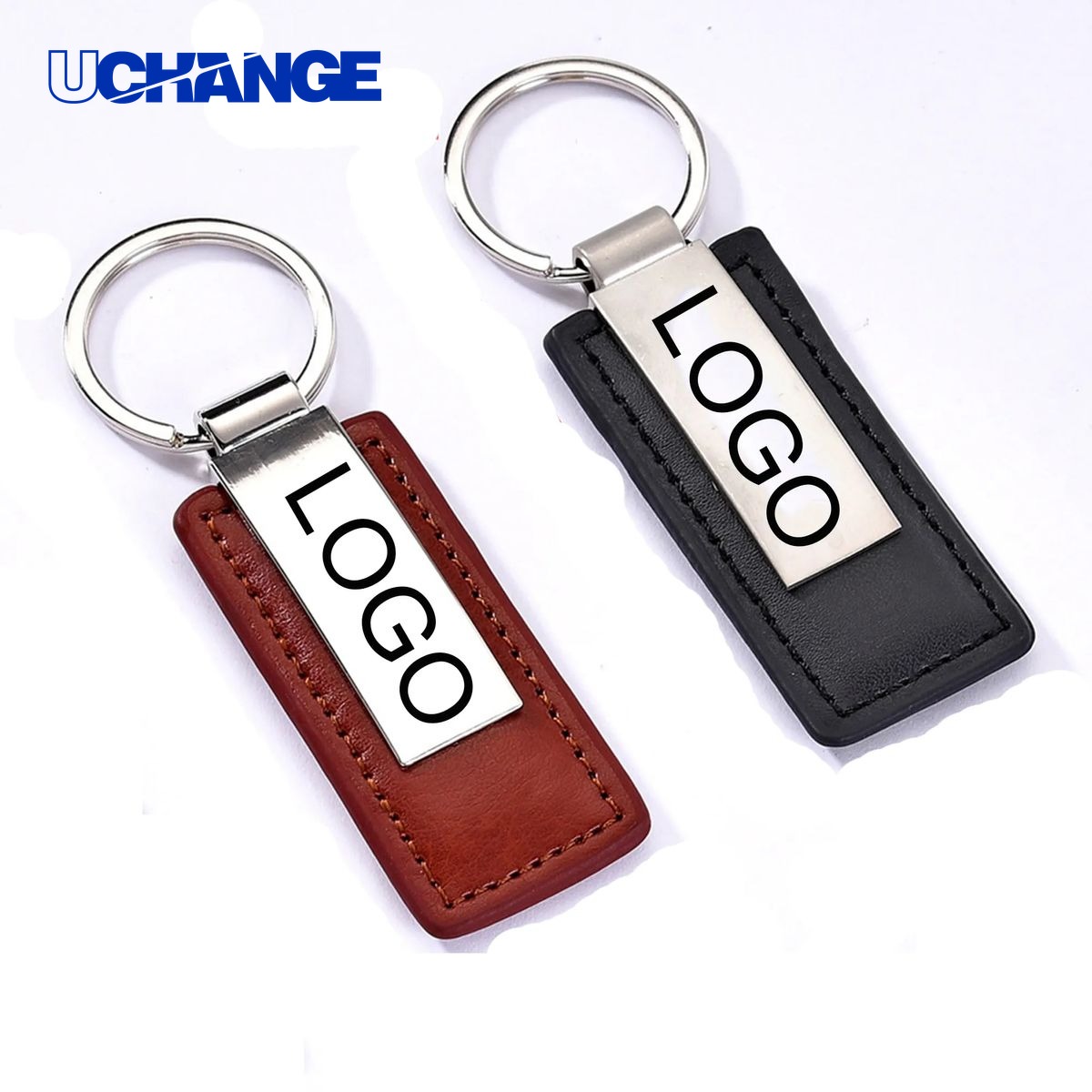 PU Leather Laser Keychain