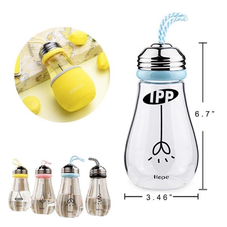 Bulb Shaped Glass Water Bottles