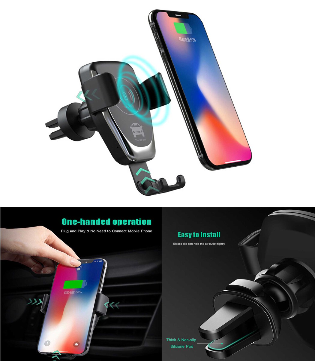 cigarette lighter phone mount wireless charger 12V Power Adaptor with Dual USB-A Ports providing real woleyi Cigarette Lighter Car Phone