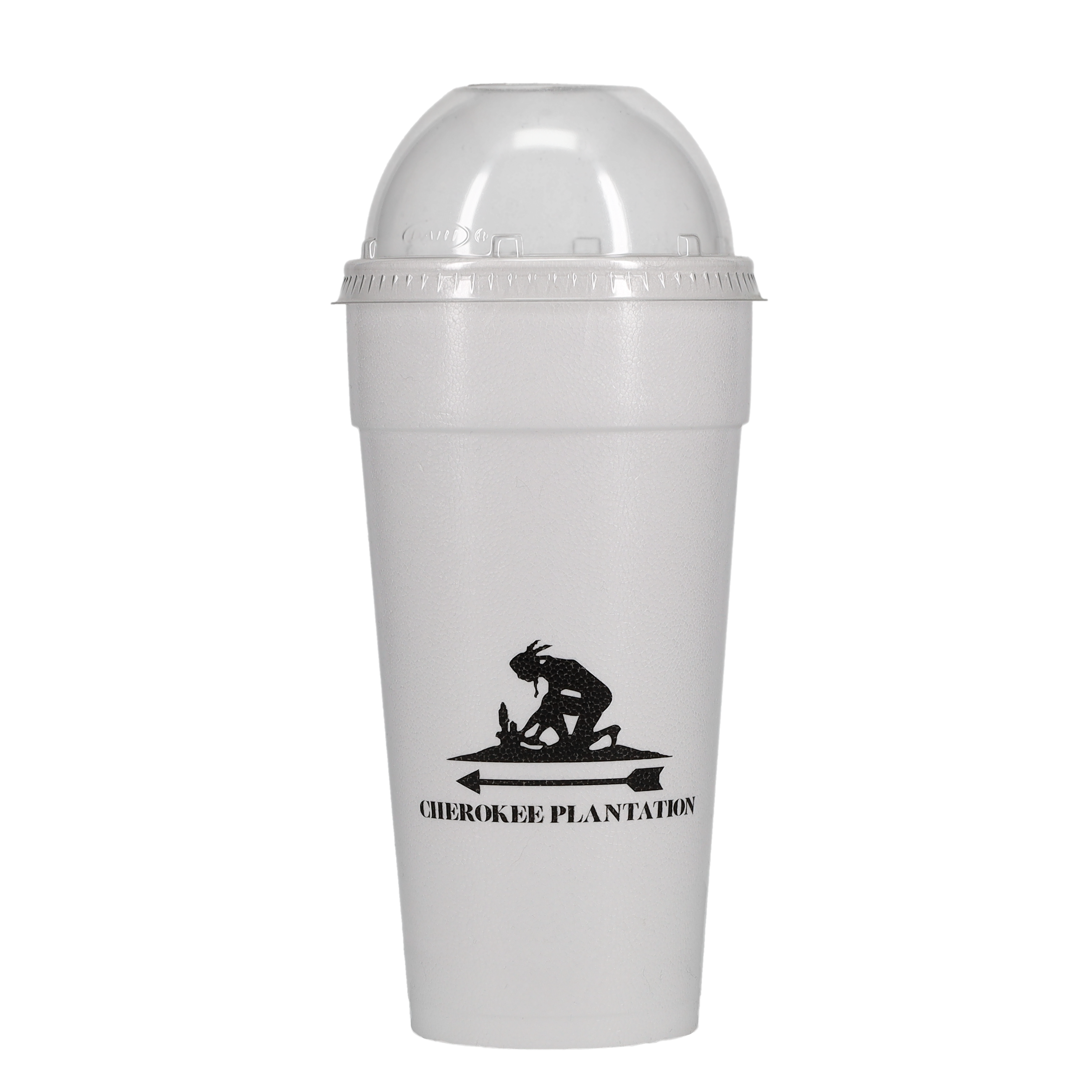 14/16/20/24 oz Foam Cup Open Domed Lid Clear 6