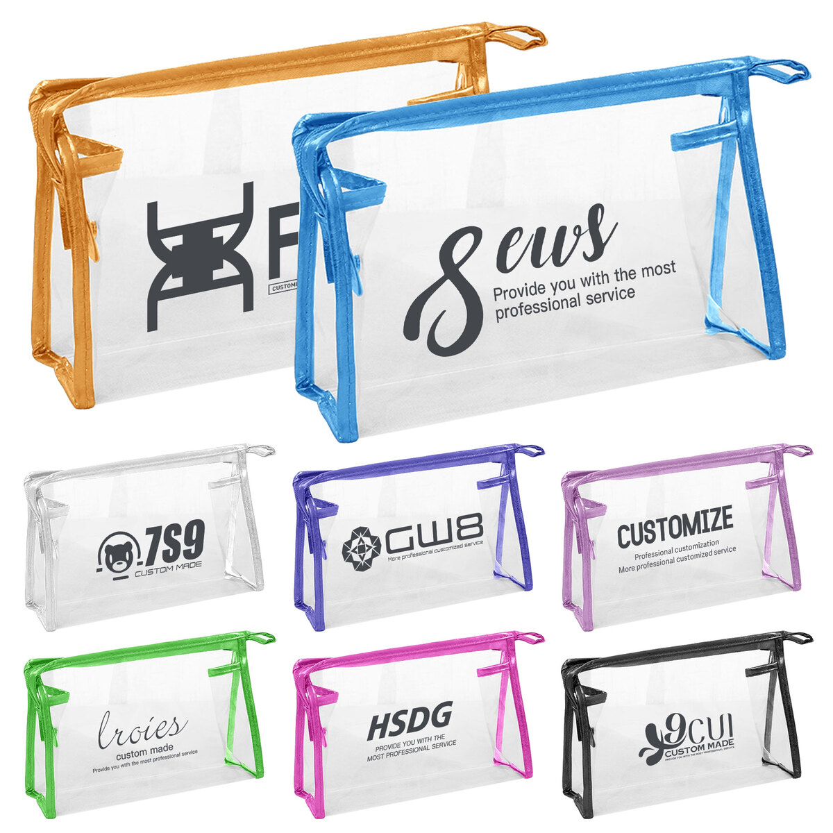 Portable Transparent PVC Cosmetic Bags