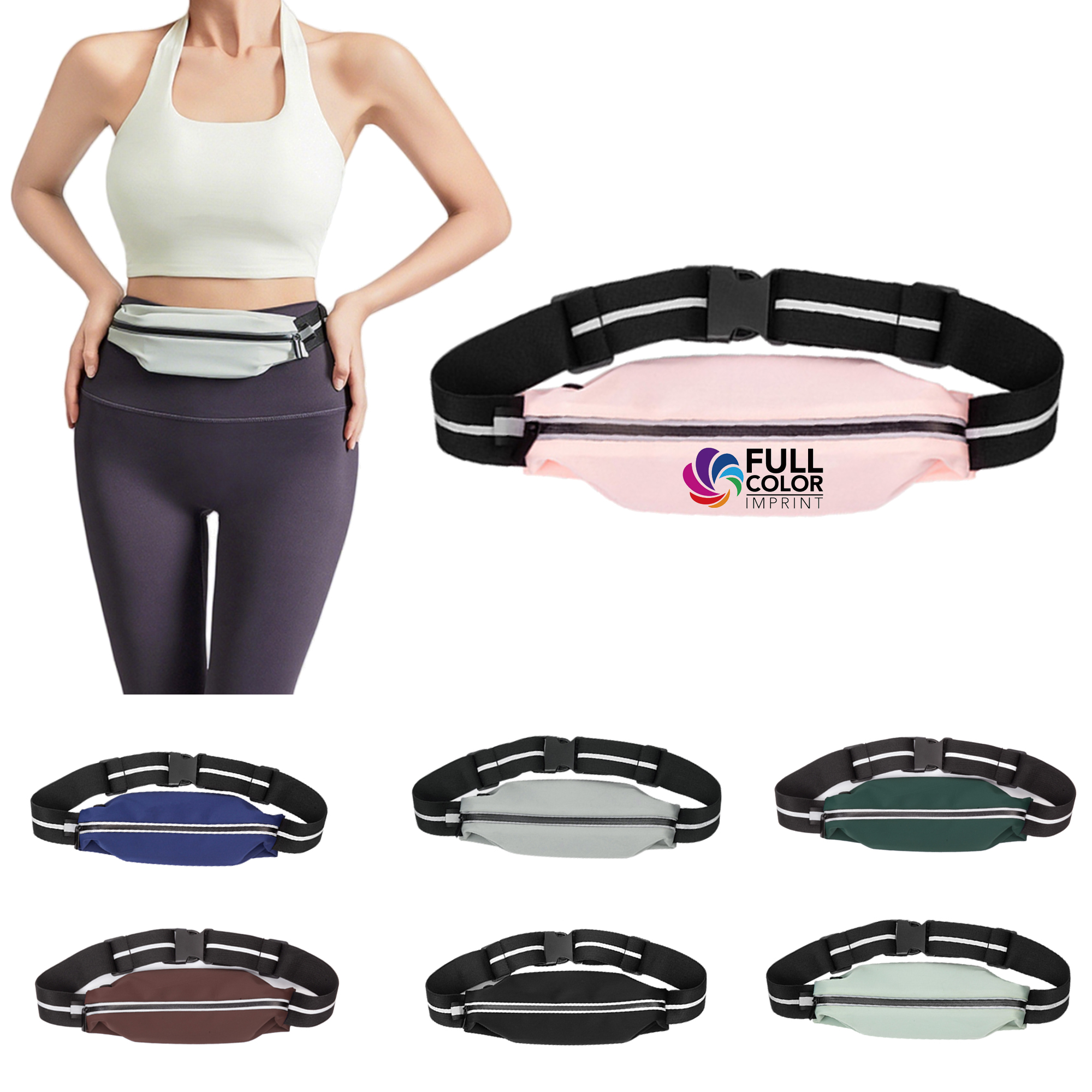 Full Color Unisex Polyester Sports Waist Pack MOQ 50 6