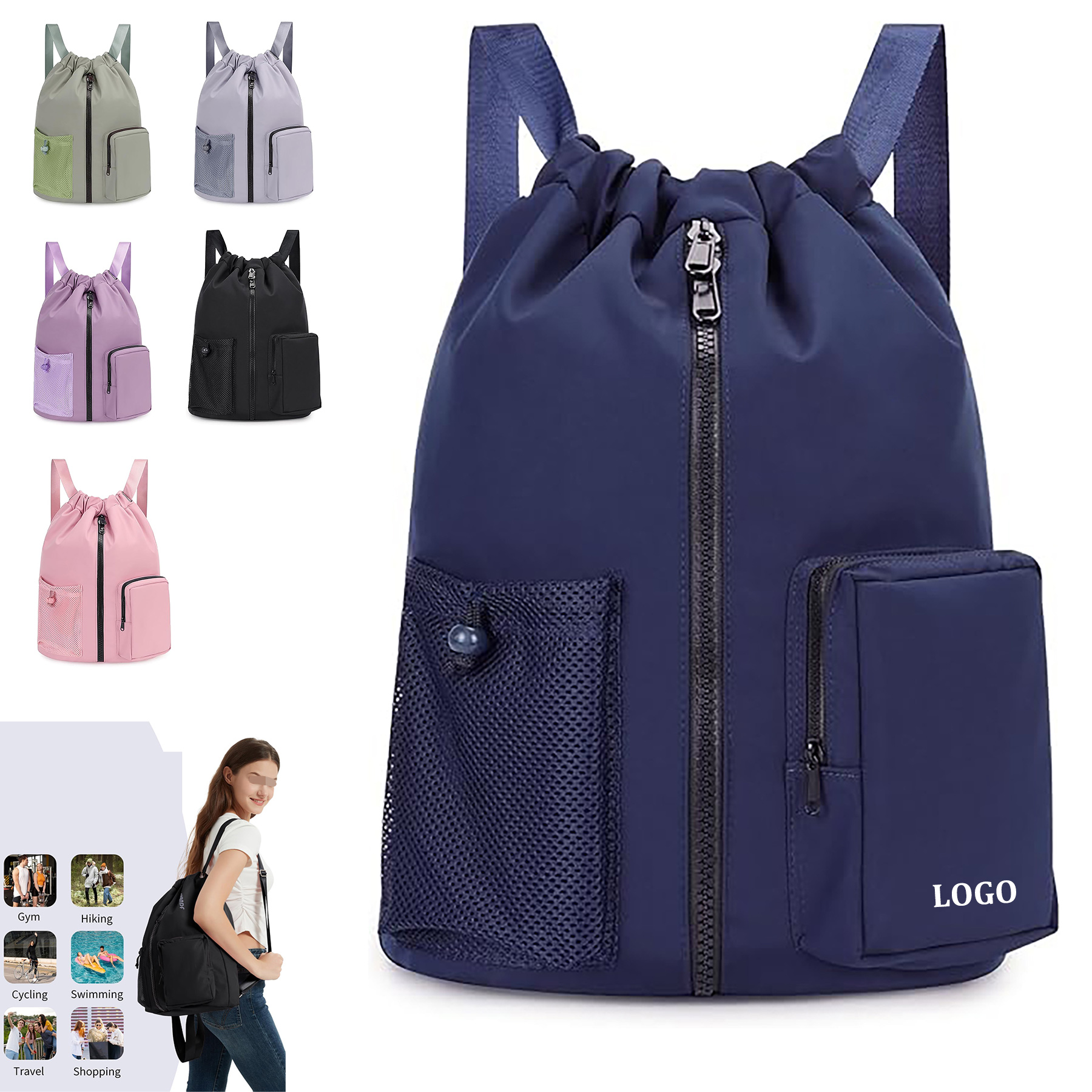 Drawstring Backpack withWater Resistant 2