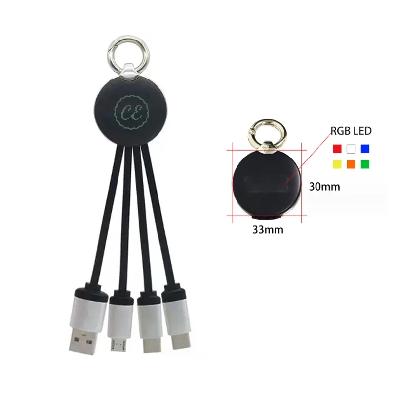 Glowing Logo 4 In 1 USB Charge Cable